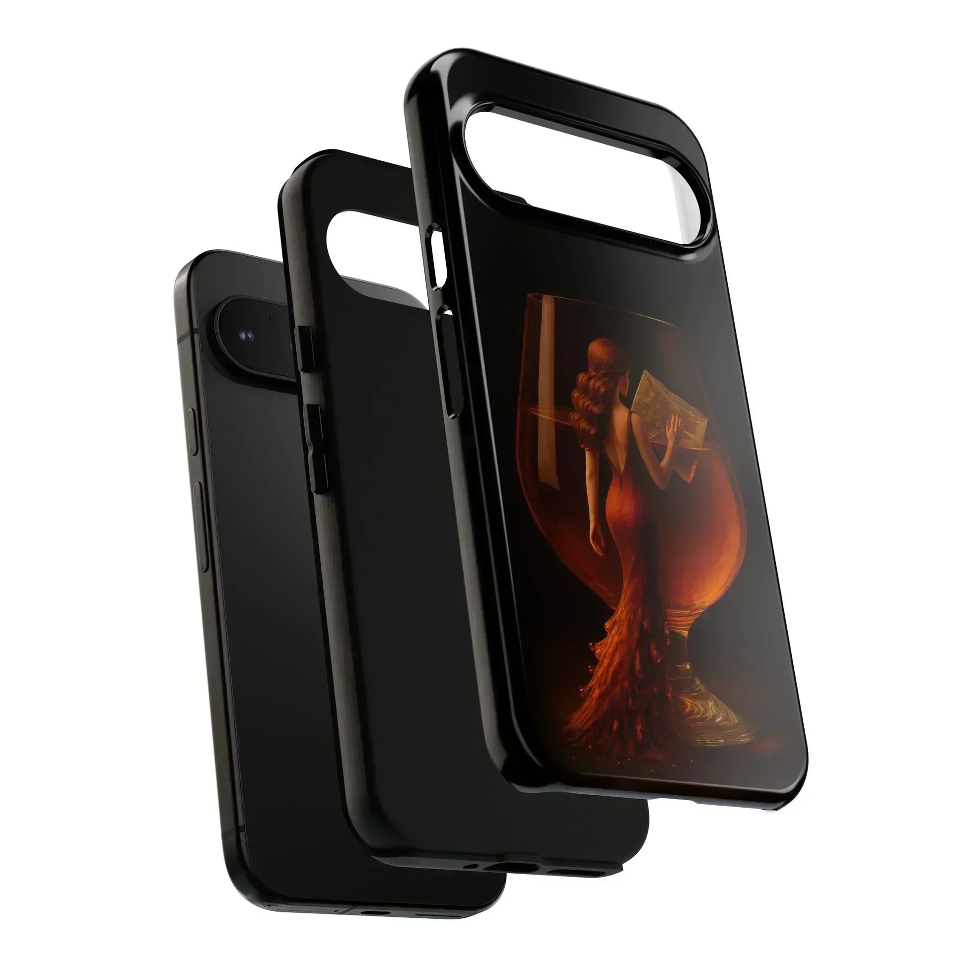 Elegant Midnight Lady Phone Case for iPhone 8-16 and Google Pixel up to 9 Models - KarArmDesign