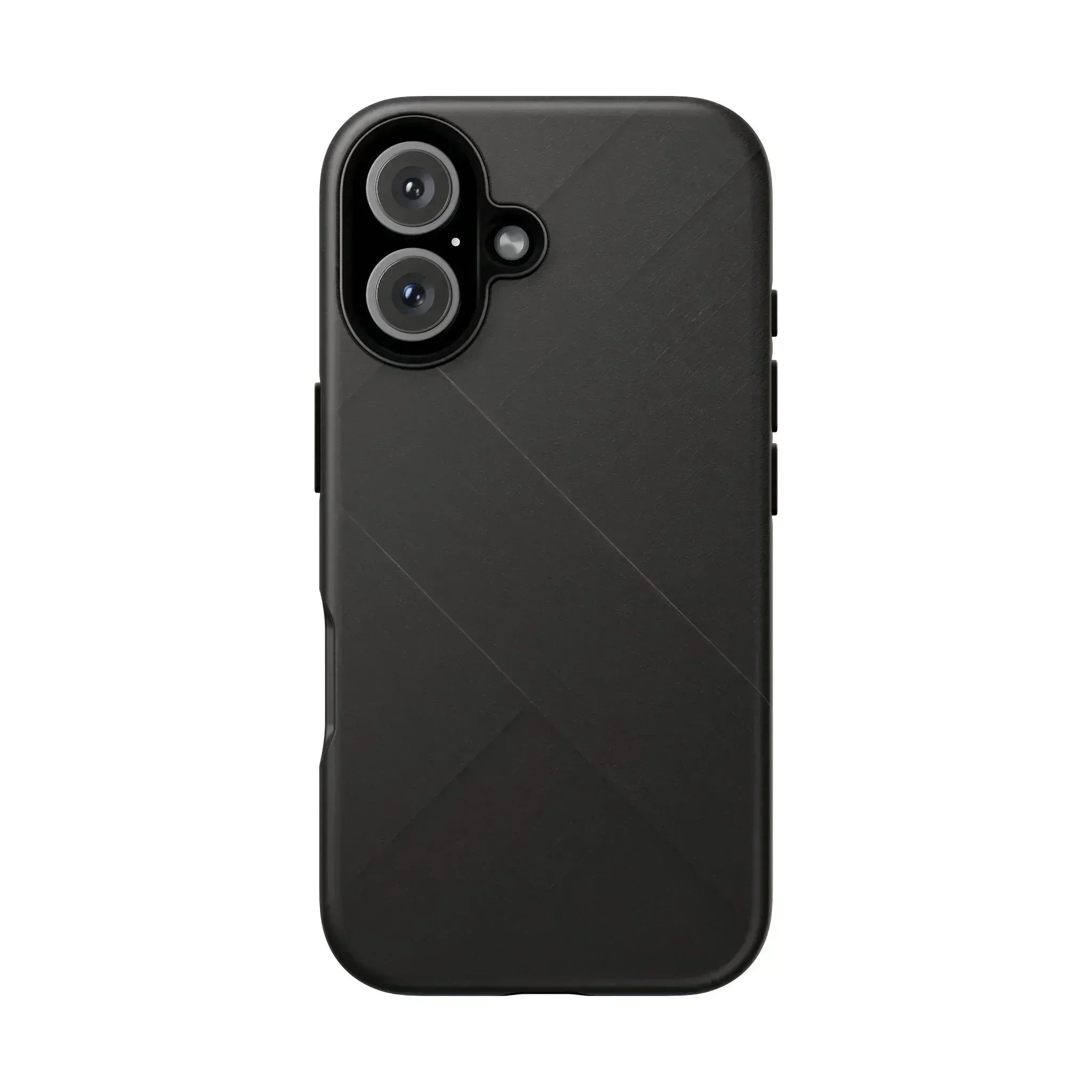 Matte Black Diagonal Line Phone Case for iPhone 8-16 and Galaxy S10-S25 - KARARMDESIGN