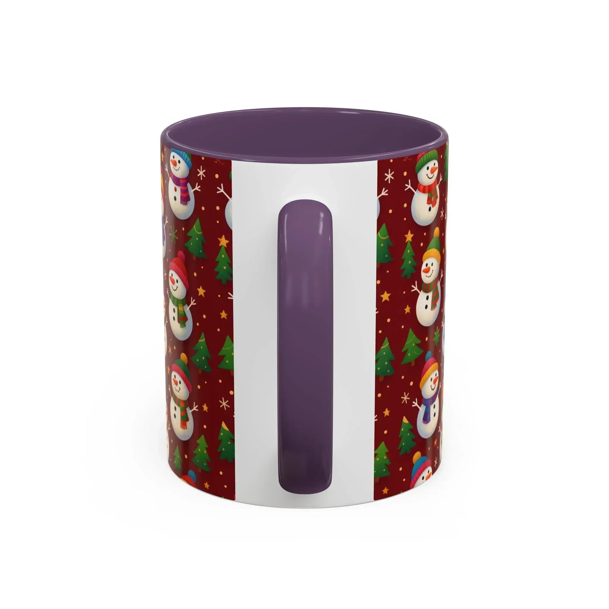 Festive Snowman Parade Accent Coffee Mug (11oz) - KARARMDESIGN