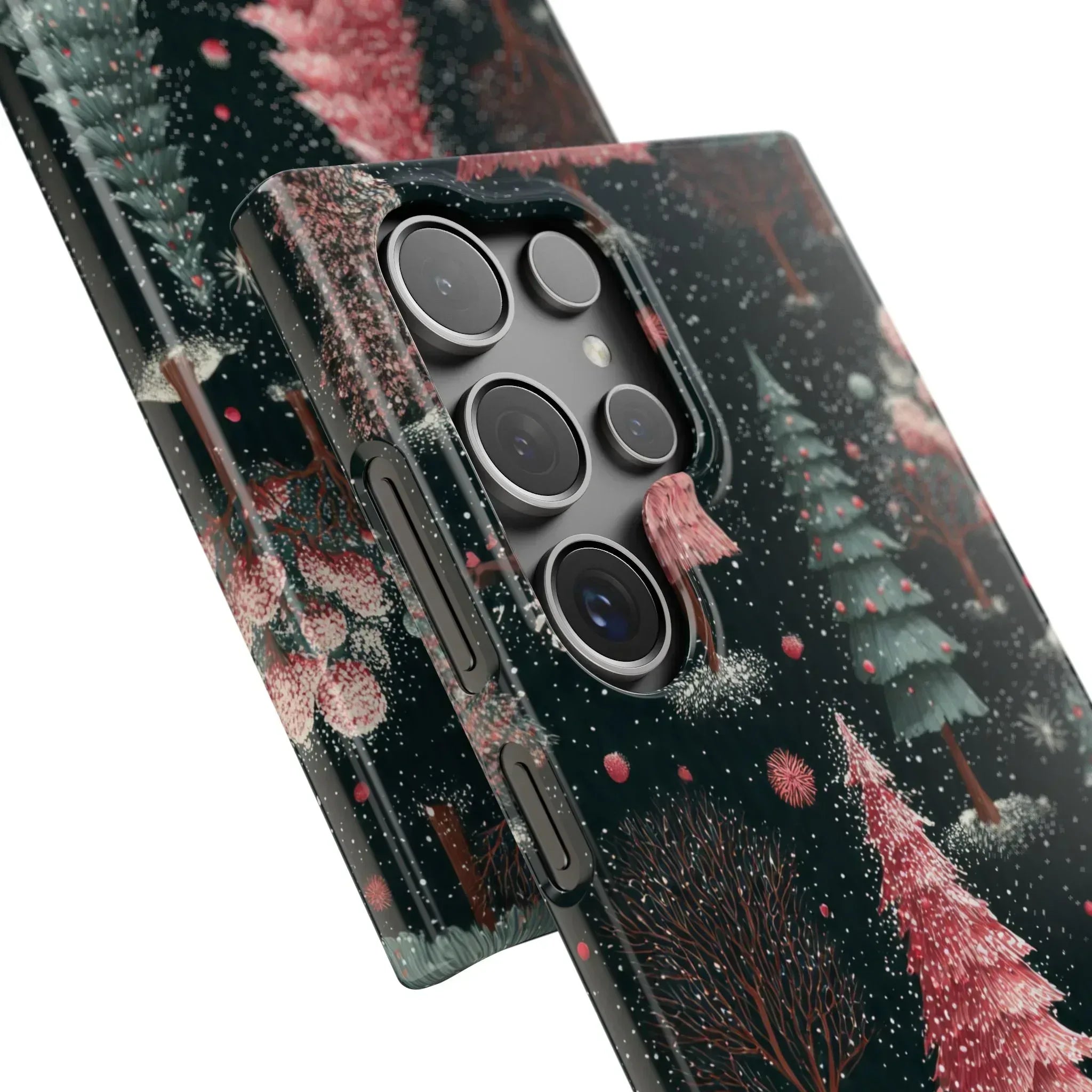 Winter Bloom Forest Phone Case for iPhone 11-17 and Galaxy S20-S25 - KARARMDESIGN