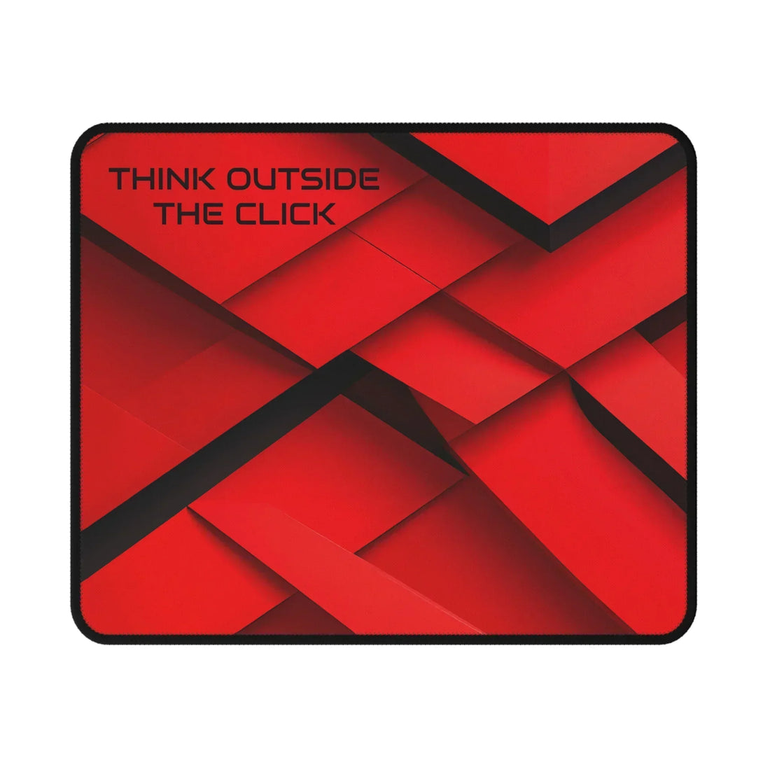 Think Outside the Click – Red & Black Geometric Non-Slip Gaming Mouse Pad for Creative Minds - KARARMDESIGN