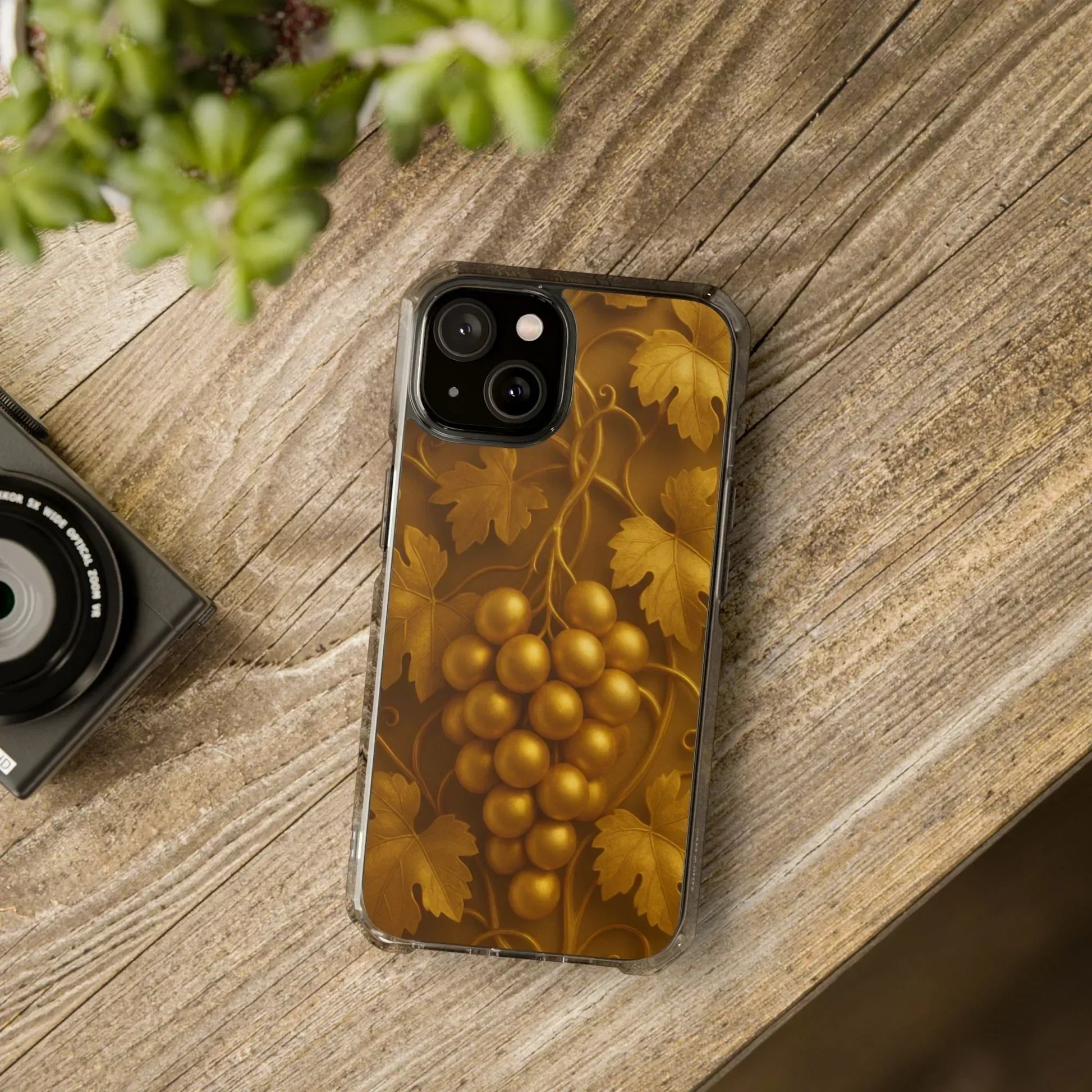 Golden Grapes Phone Case for iPhone 14–16 Models - KarArmDesign