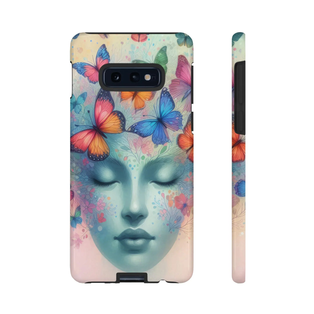 Butterfly Bloom Dreamy Woman Phone Case for Galaxy and Pixel - KARARMDESIGN