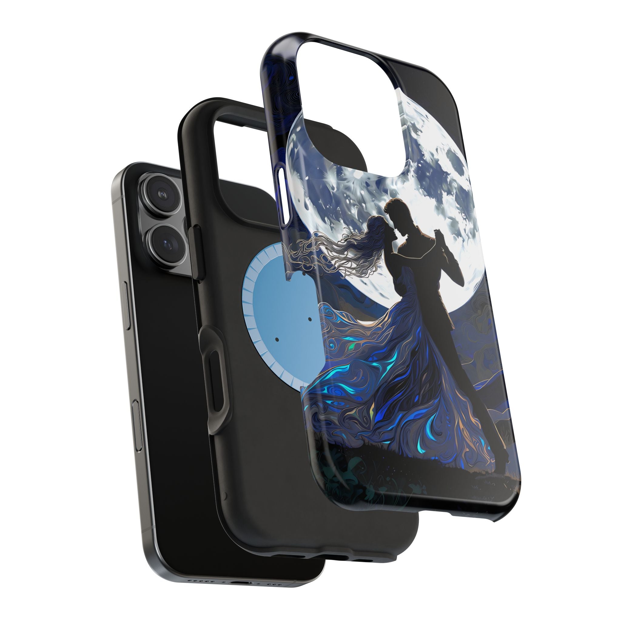 Romantic Moonlight Dance Magnetic Phone Case – iPhone 15–17 & Samsung Galaxy S26