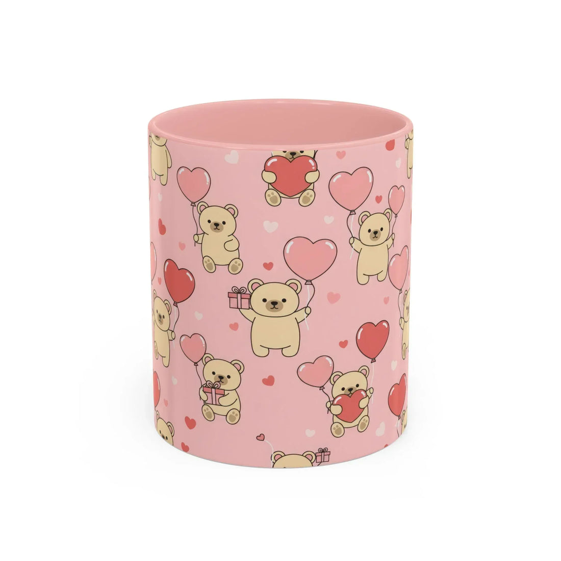 Teddy's Valentine Parade Mug - Accent Coffee Mug (11, 15oz) - KARARMDESIGN