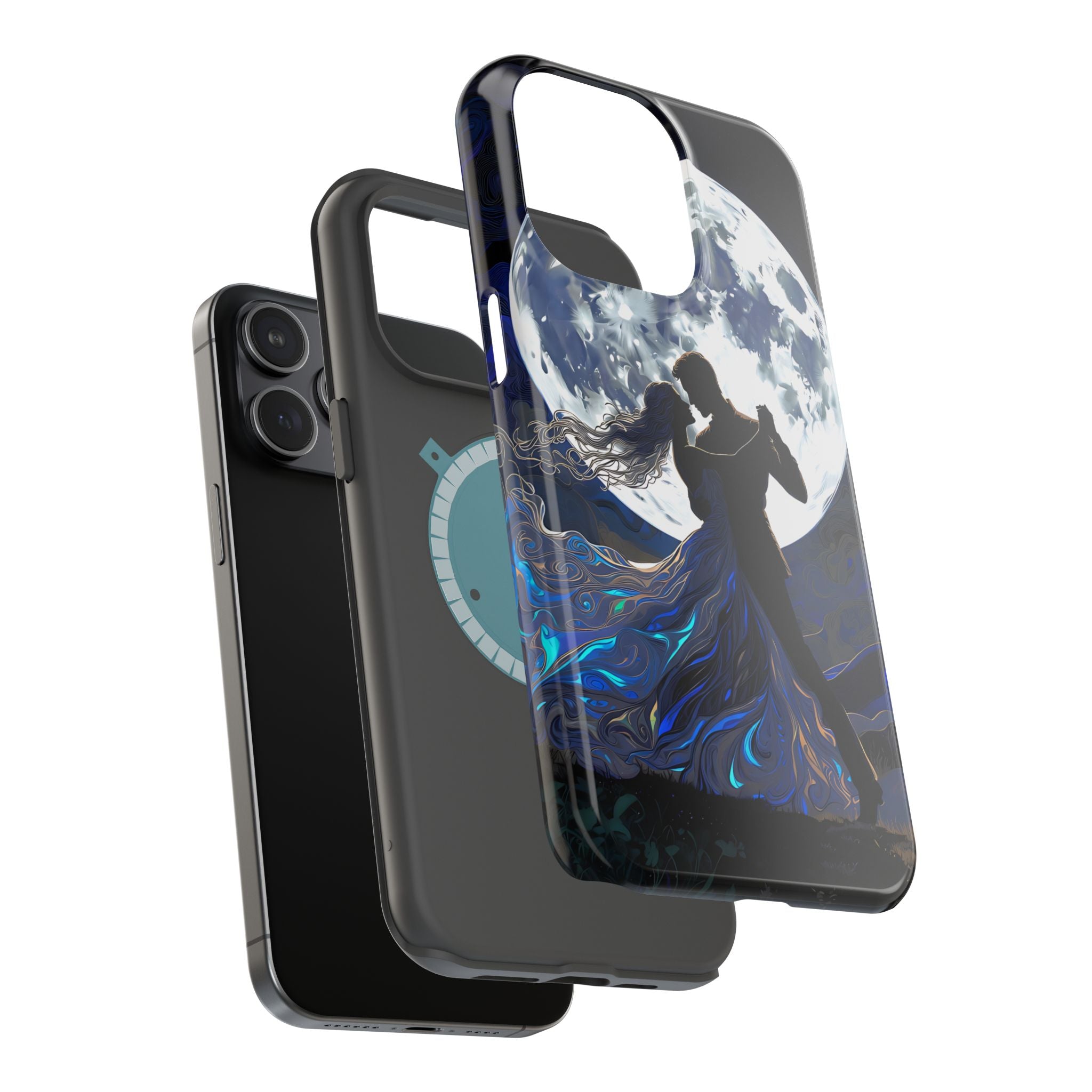 Romantic Moonlight Dance Magnetic Phone Case – iPhone 15–17 & Samsung Galaxy S26