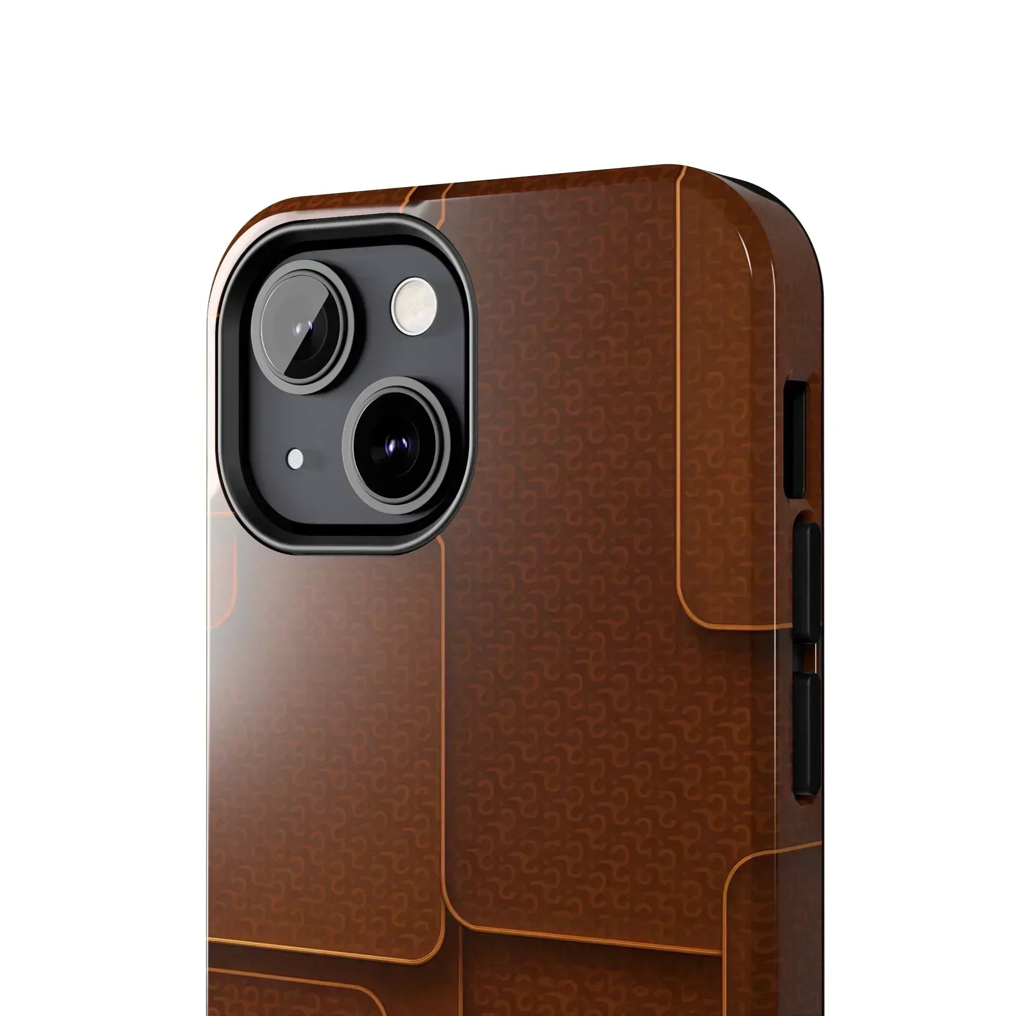 Textured Brown Phone Case for iPhone 7-16 and Samsung Galaxy S21-S24 - KARARMDESIGN