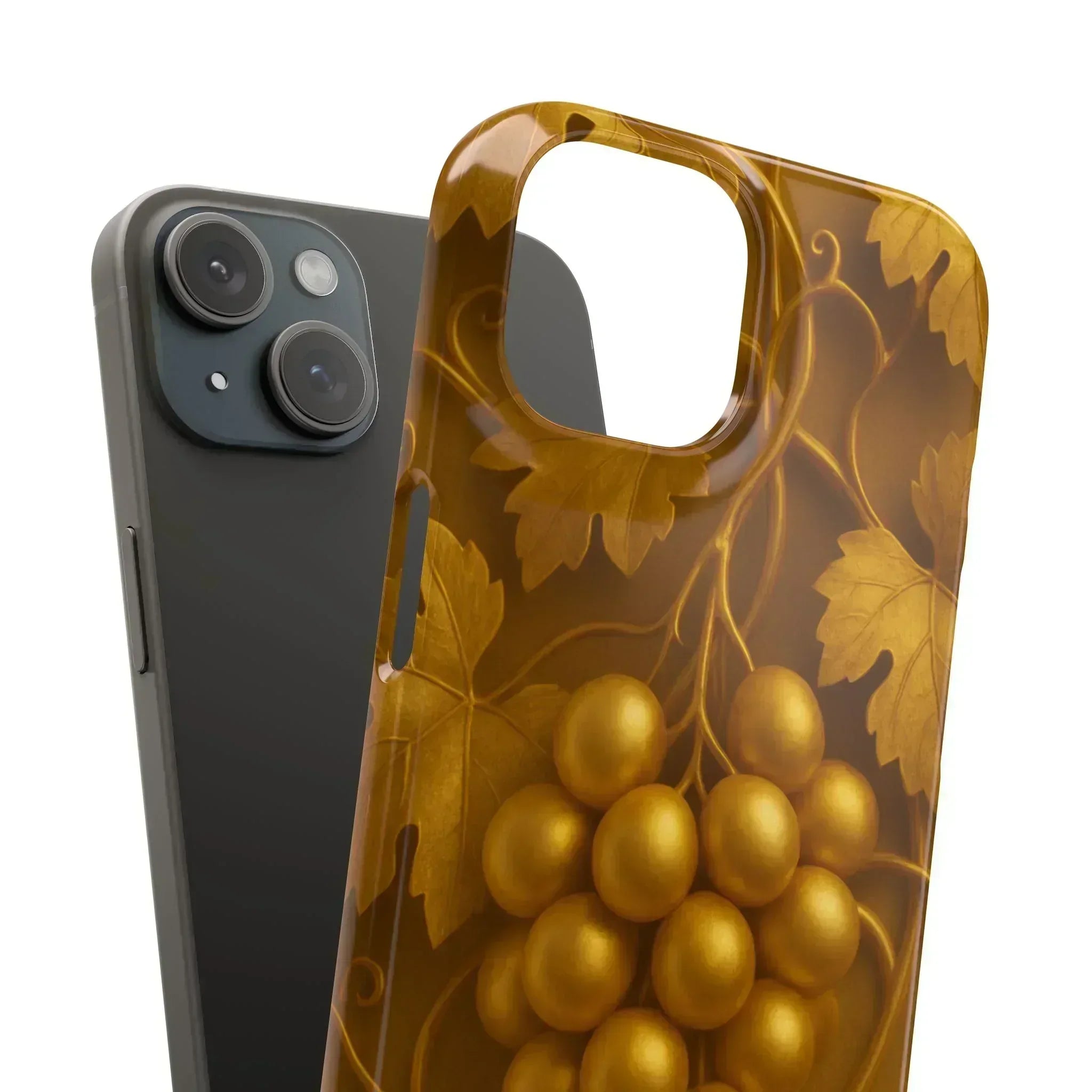 Golden Grapes Phone Case for iPhone 8–16 - KARARMDESIGN