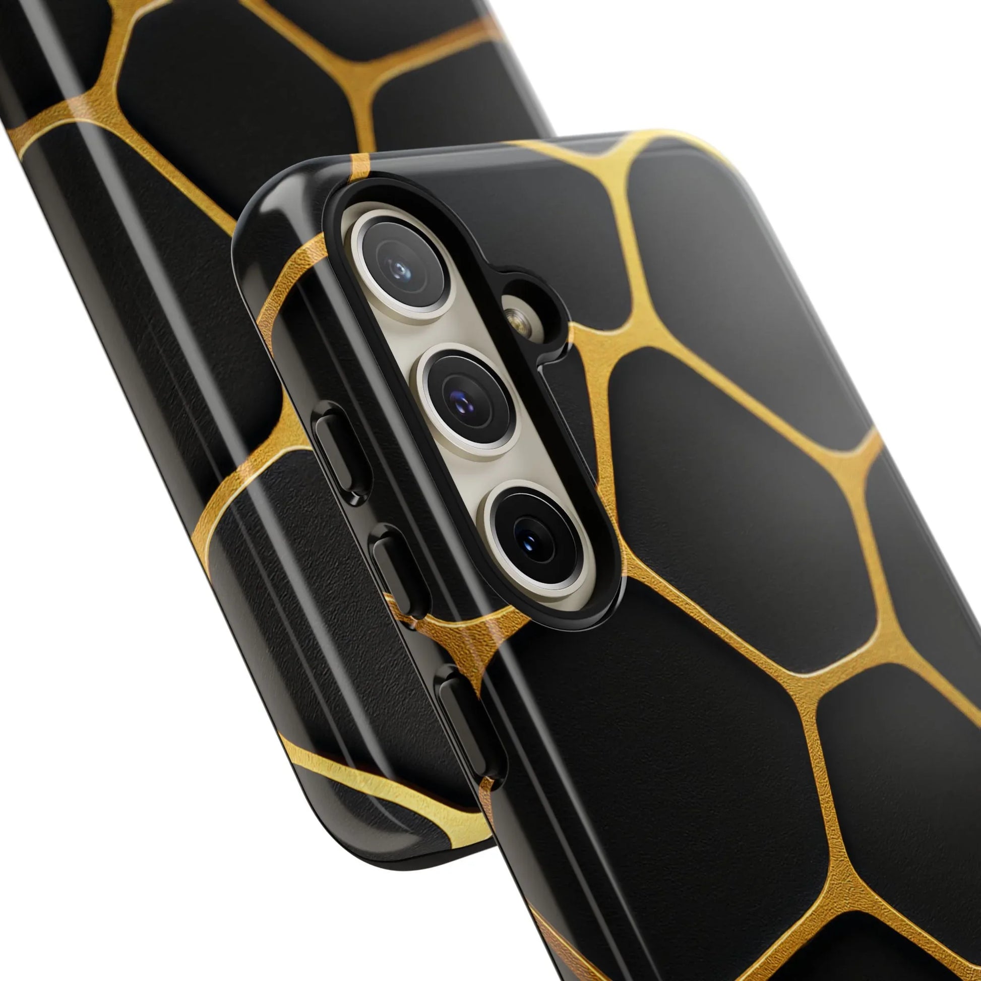 Golden Cellscape Phone Case for iPhone 8-17 and Galaxy S20-S25 - KARARMDESIGN
