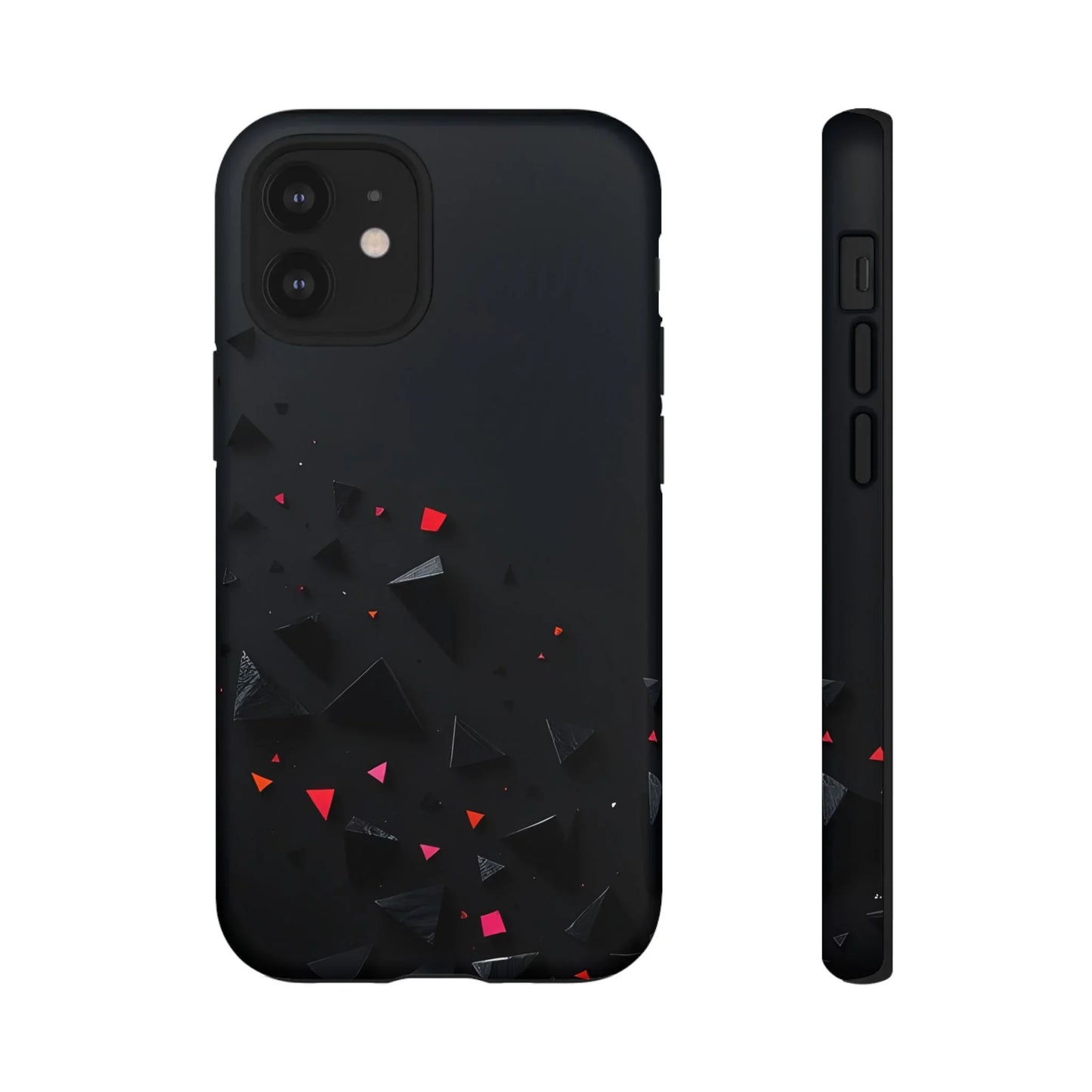 Black and Red Neon Phone Case for iPhone 8-16 and Pixel up to 9 Models - KarArmDesign