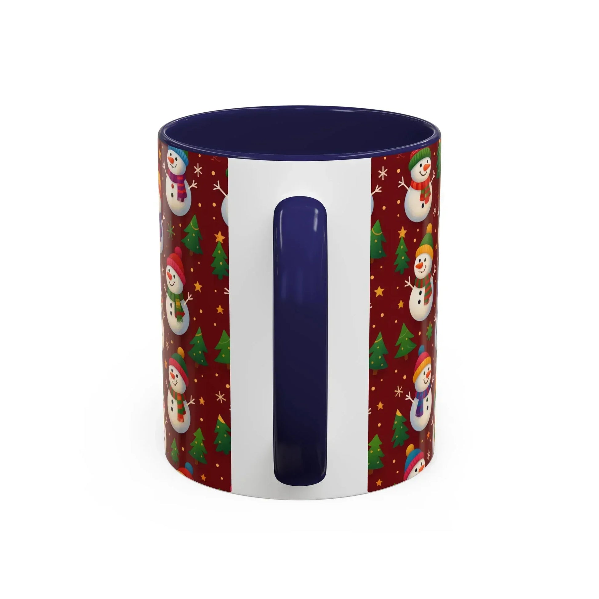 Festive Snowman Parade Accent Coffee Mug (11oz) - KARARMDESIGN