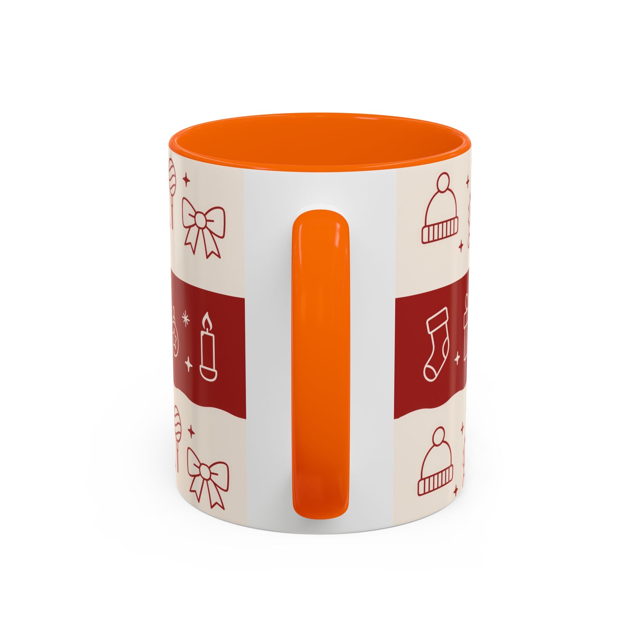 Holiday Cheer Icons Mug - Accent Coffee Mug (11, 15oz)