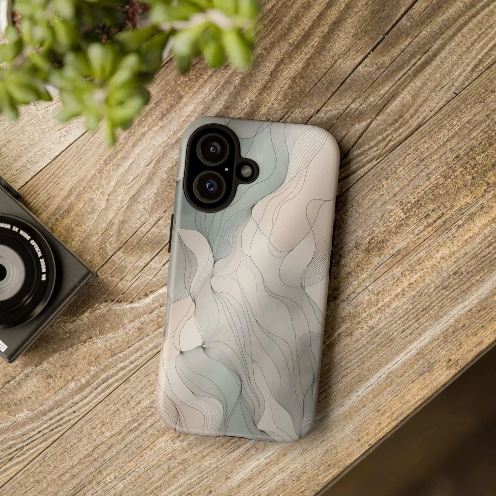 Pastel Wave Phone Case – Minimalist Design for iPhone & Pixel - KARARMDESIGN