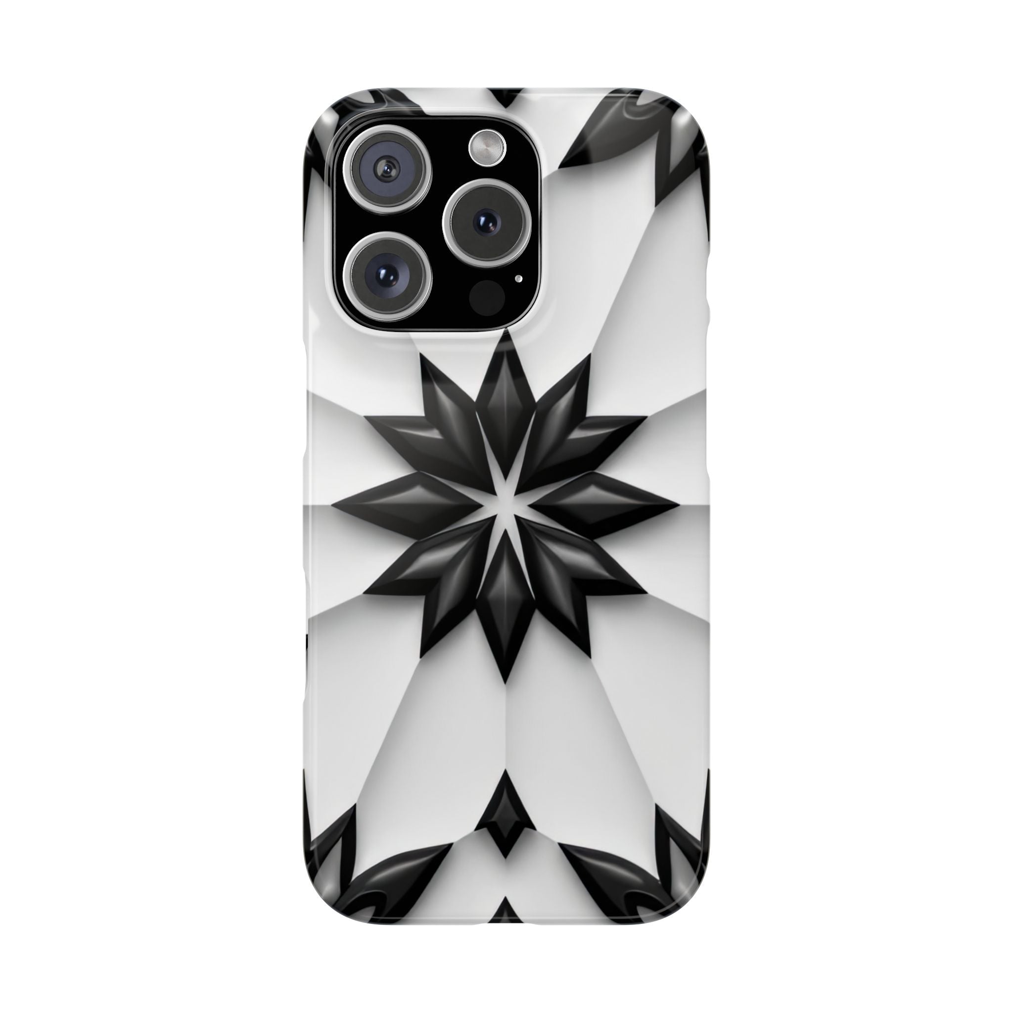 Black & White Geometric Snap Case for iPhone & Samsung Galaxy