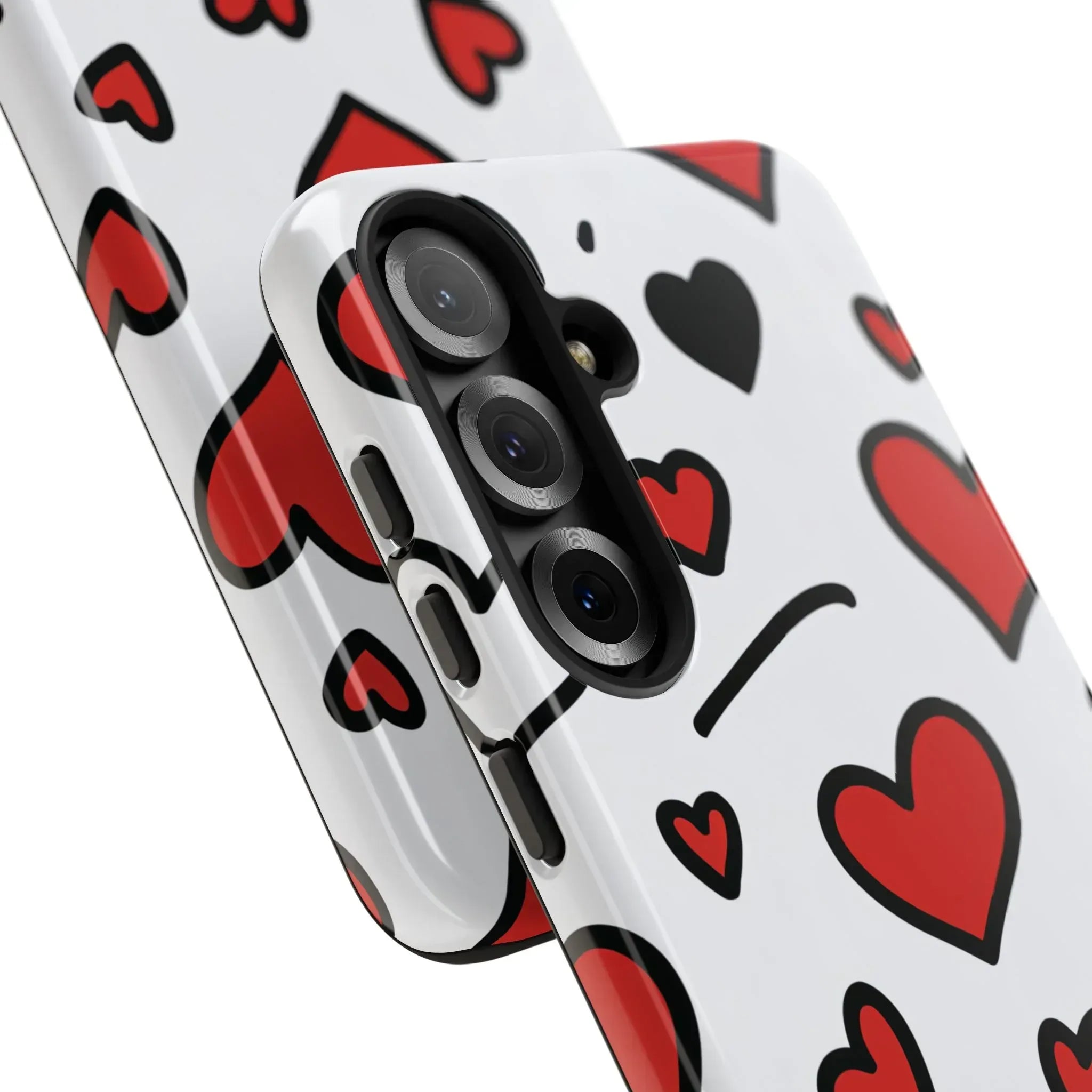 Scattered Hearts Phone Case for iPhone 11-17 and Galaxy S10-S25 - KARARMDESIGN
