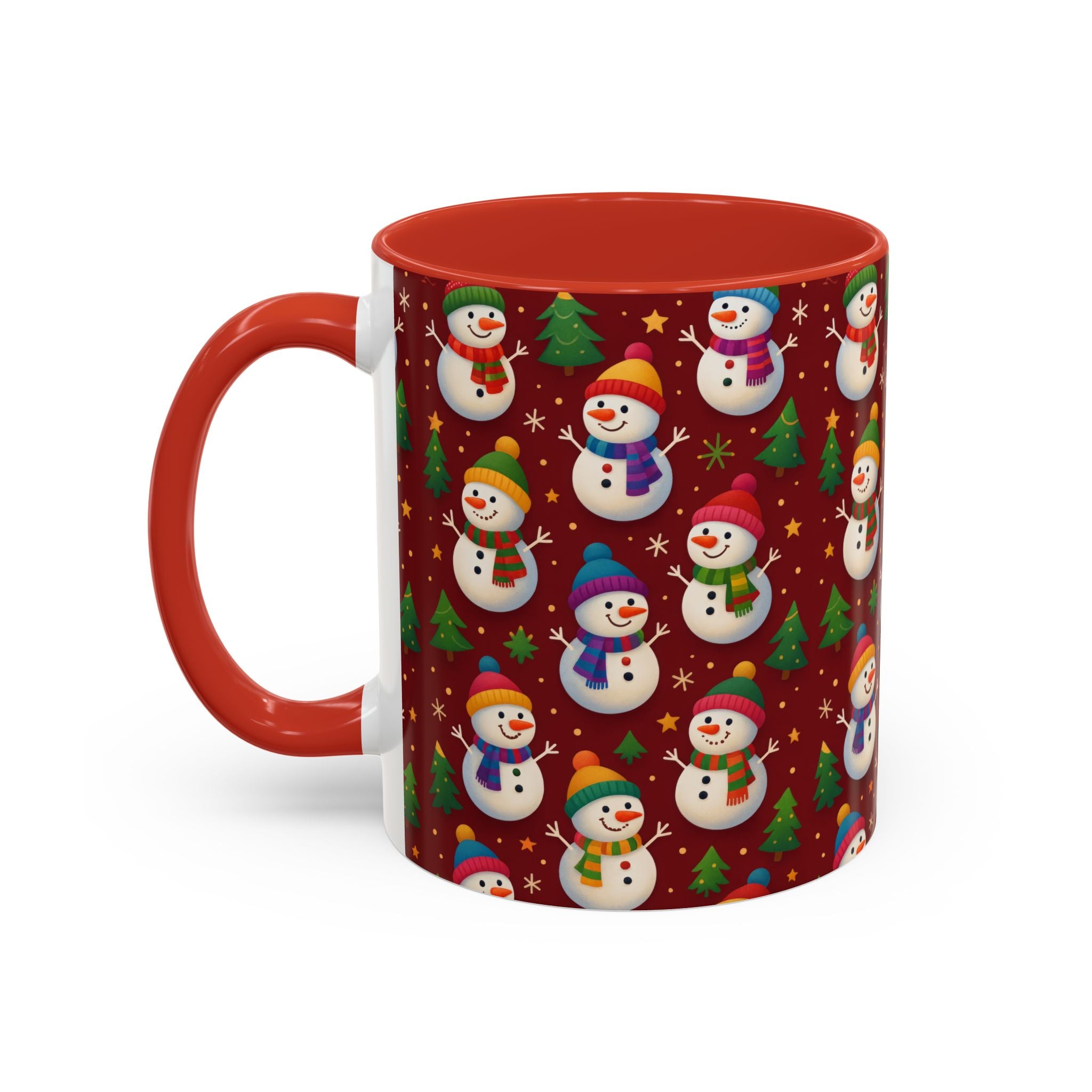 Festive Snowman Parade Accent Coffee Mug (11oz)