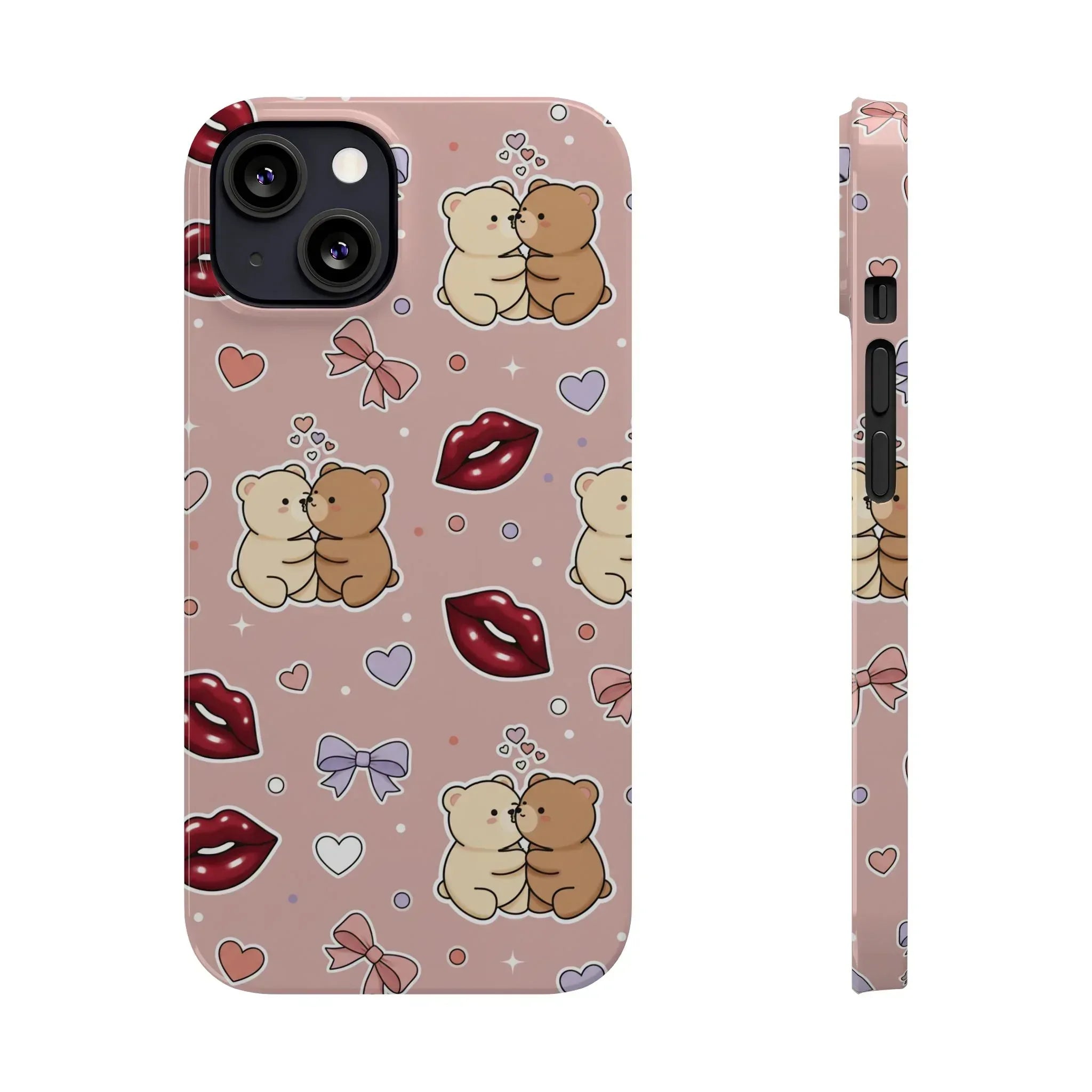 Bear Hug Bliss Phone Case for iPhone 11-17 - KARARMDESIGN