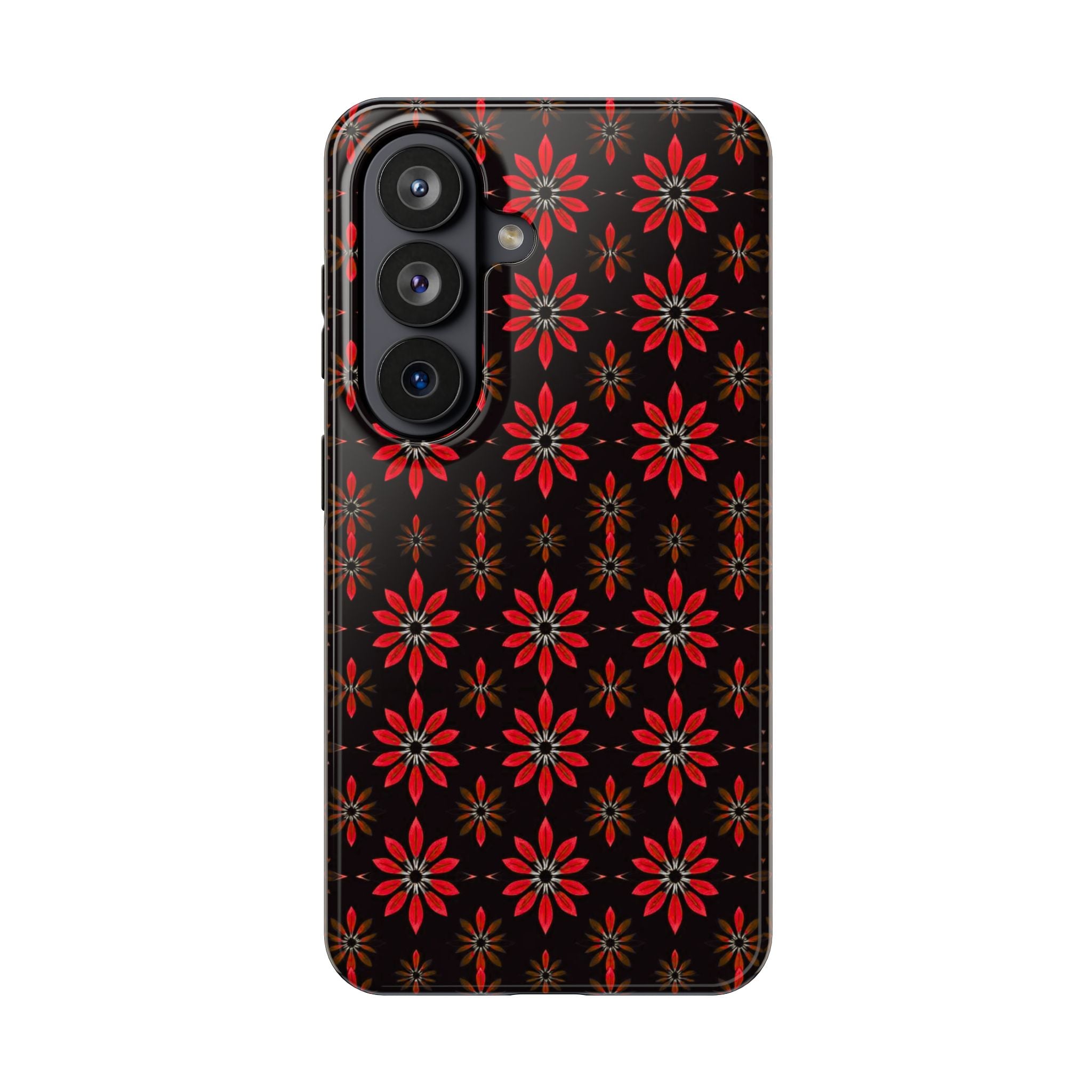 Symmetric Floral Phone Case for iPhone 11-17 and Galaxy S21-S25