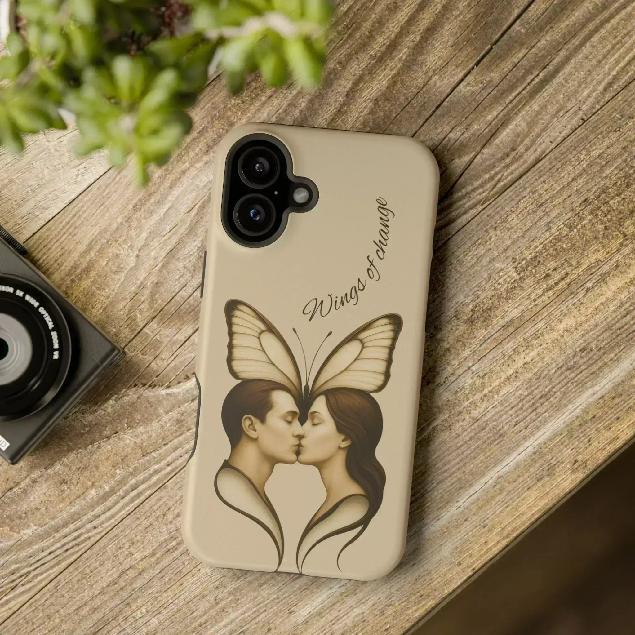 Romantic Butterfly Couple Phone Case for iPhone 12-16 and Galaxy S21-S22 - KARARMDESIGN