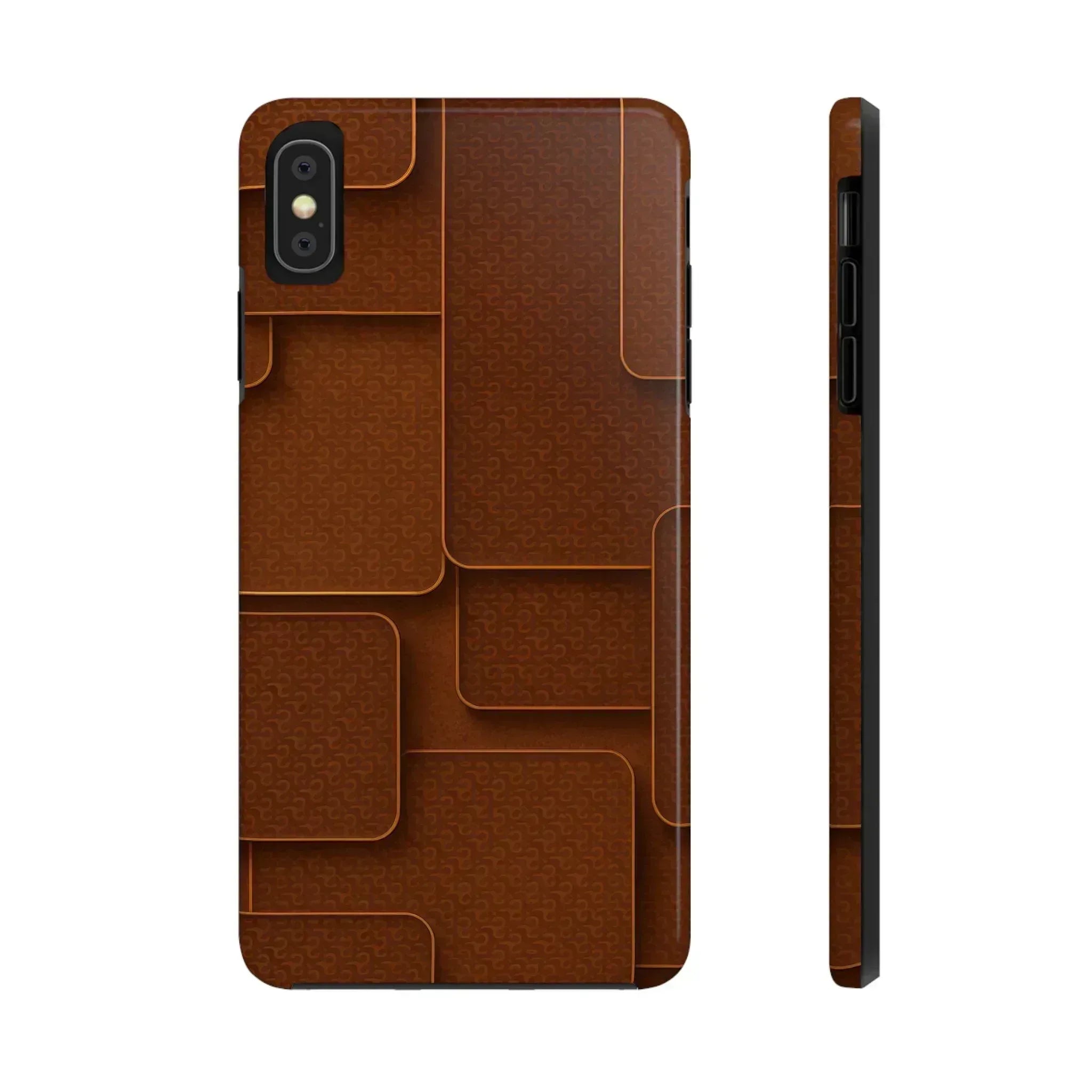 Textured Brown Phone Case for iPhone 7-16 and Samsung Galaxy S21-S24 - KARARMDESIGN