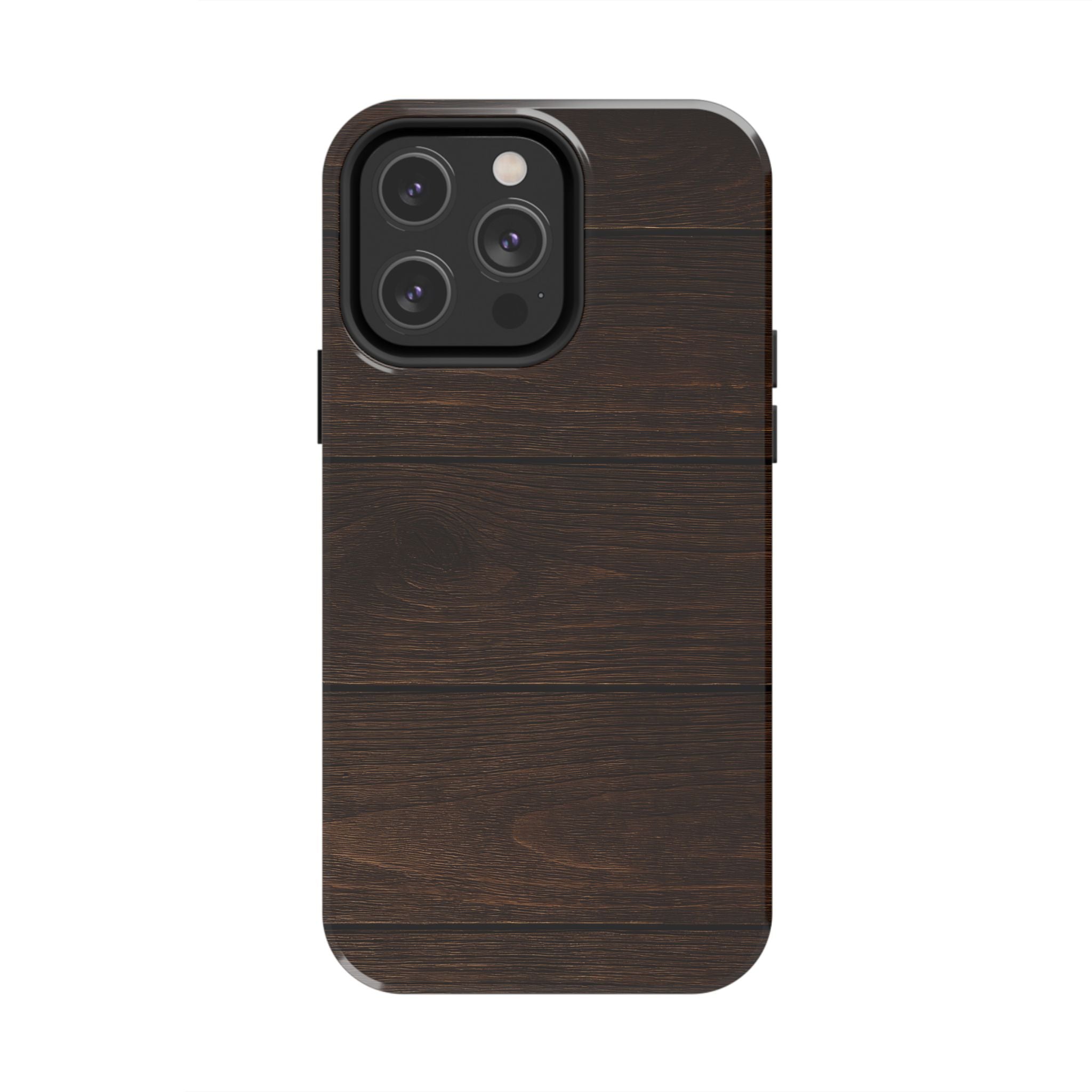 Dark Wood Grain Tough Case for iPhone & Samsung Galaxy