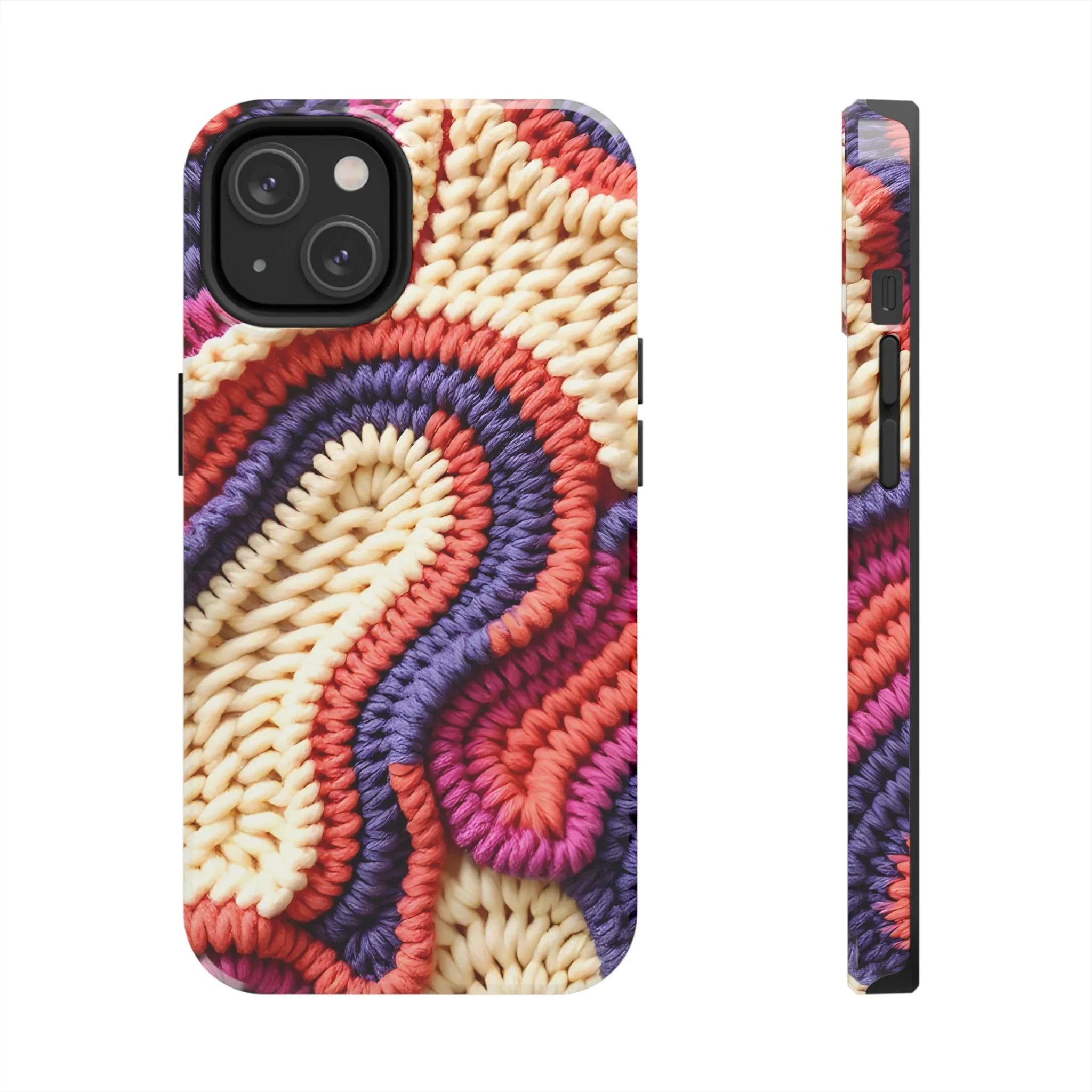 Handwoven Textile Art Phone Case for iPhone 11-17 and Galaxy S21-S25 - KARARMDESIGN