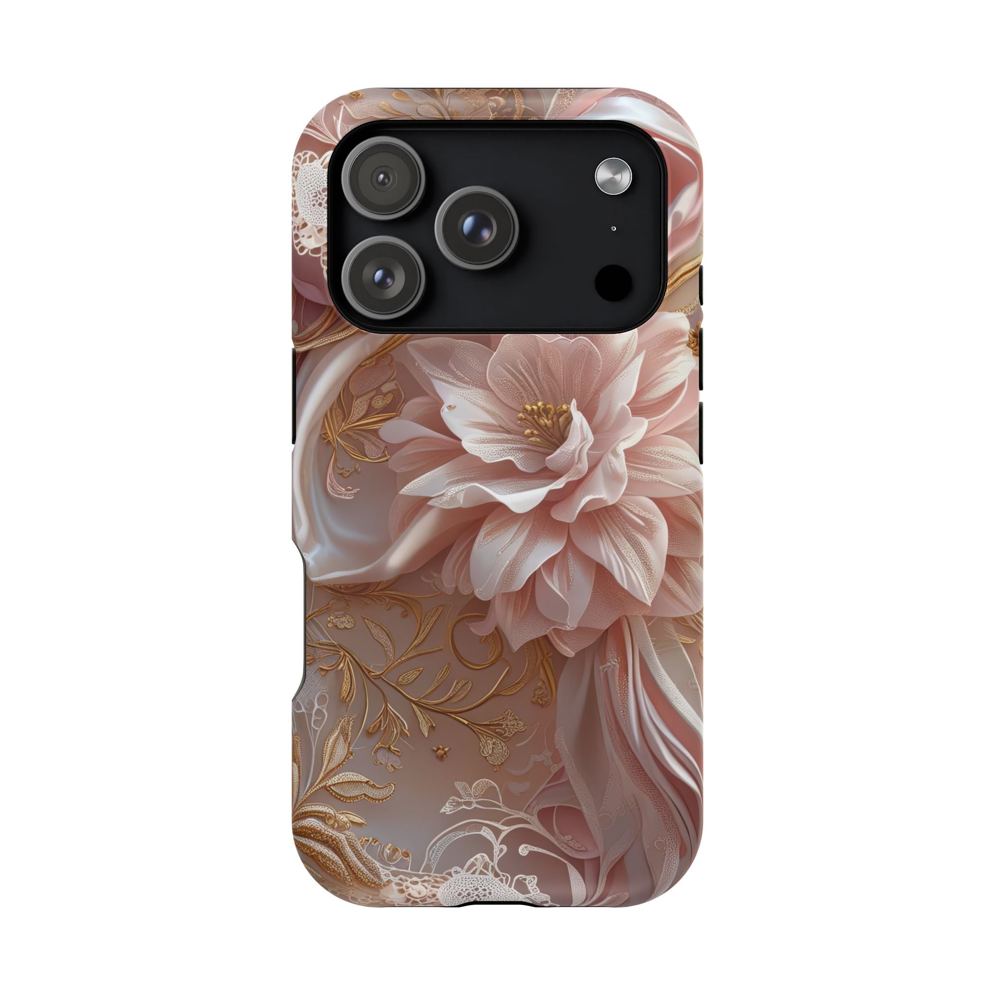 Elegant Floral Phone Case for iPhone 11–17, 16e & Galaxy S22–S26