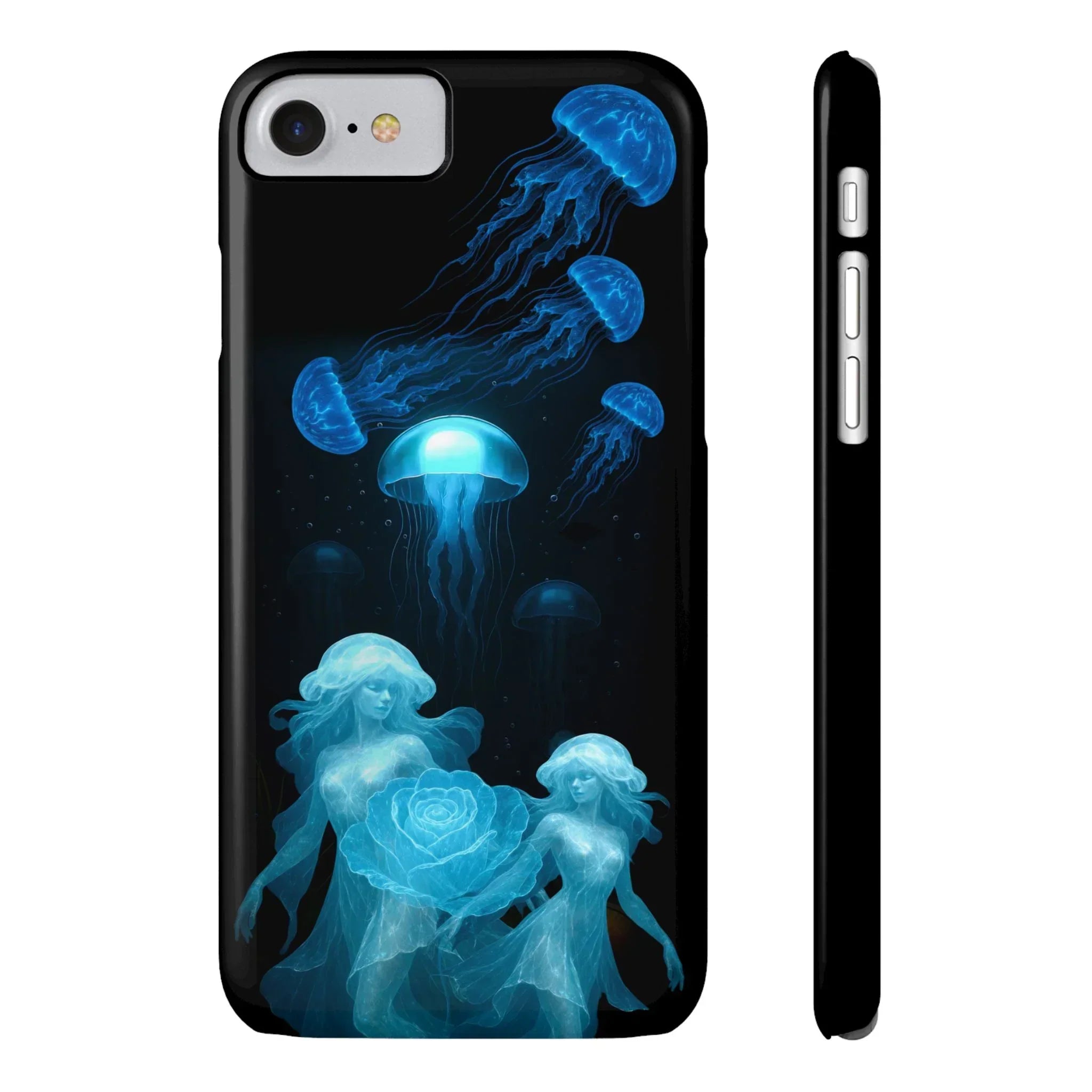 Jellyfish Rose Phone Case for iPhone 7-17 Models - KARARMDESIGN