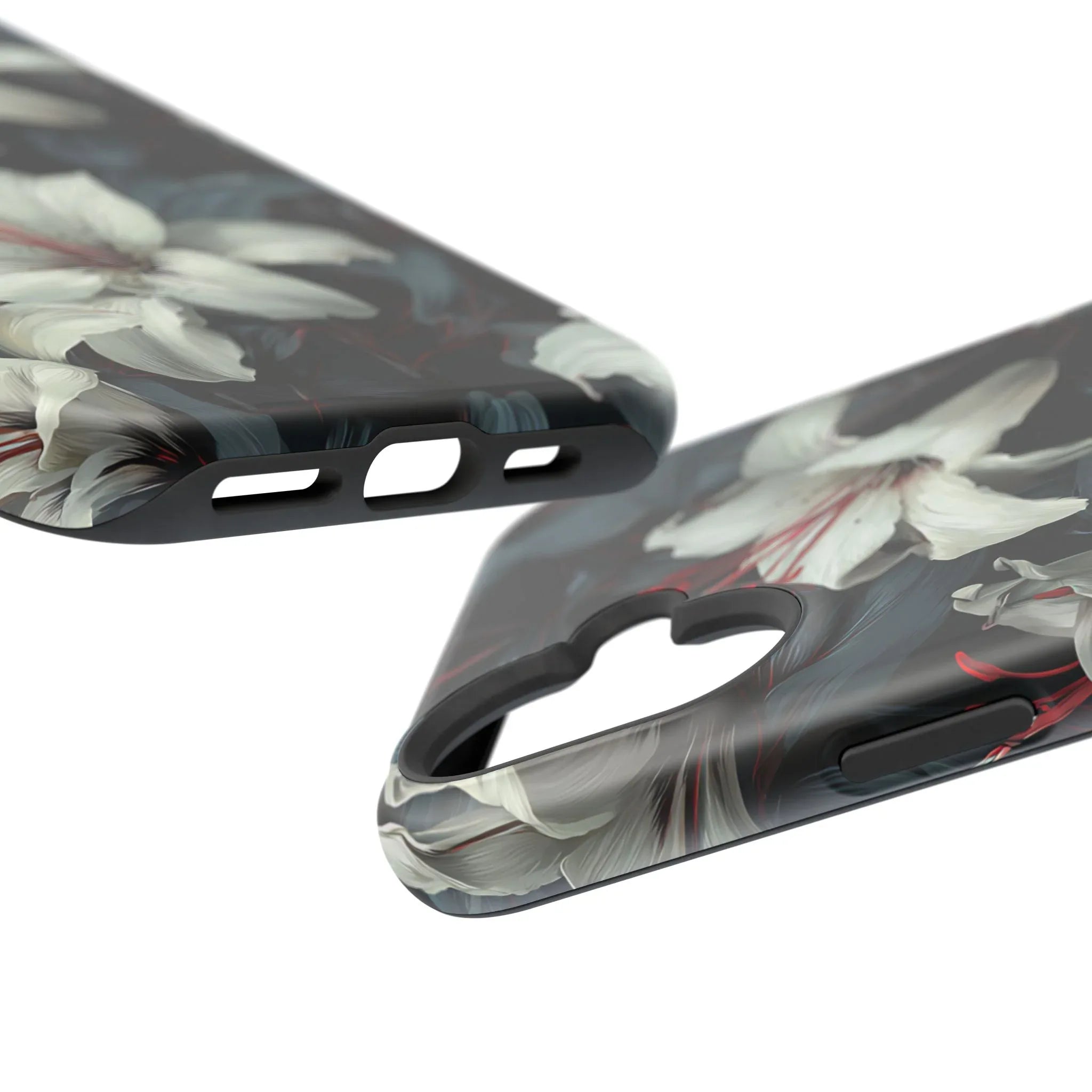 White Lily Floral Phone Case for iPhone 13-17 - KARARMDESIGN