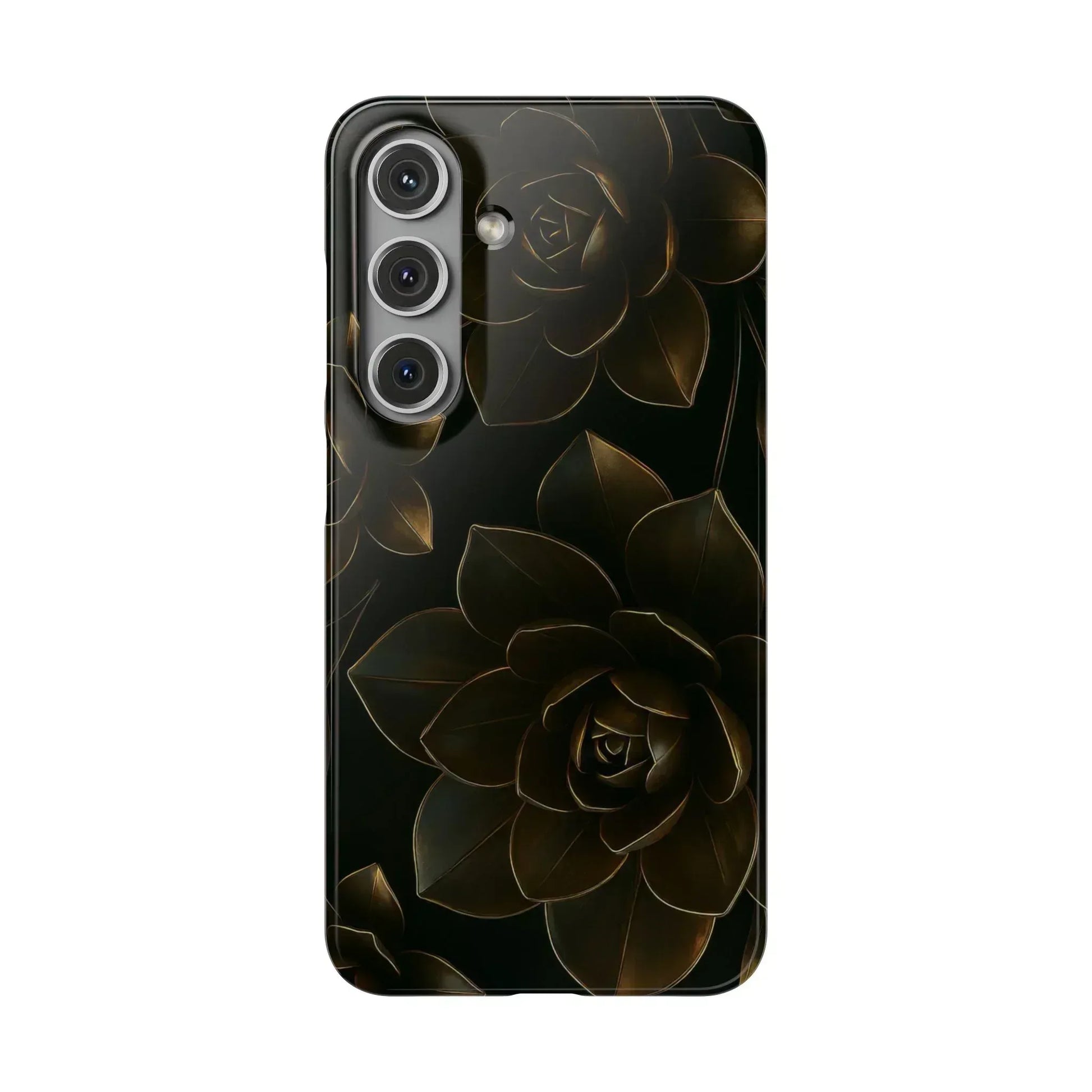Metal Flower Phone Case for iPhone 8-16 and Galaxy S20-S24 - KARARMDESIGN