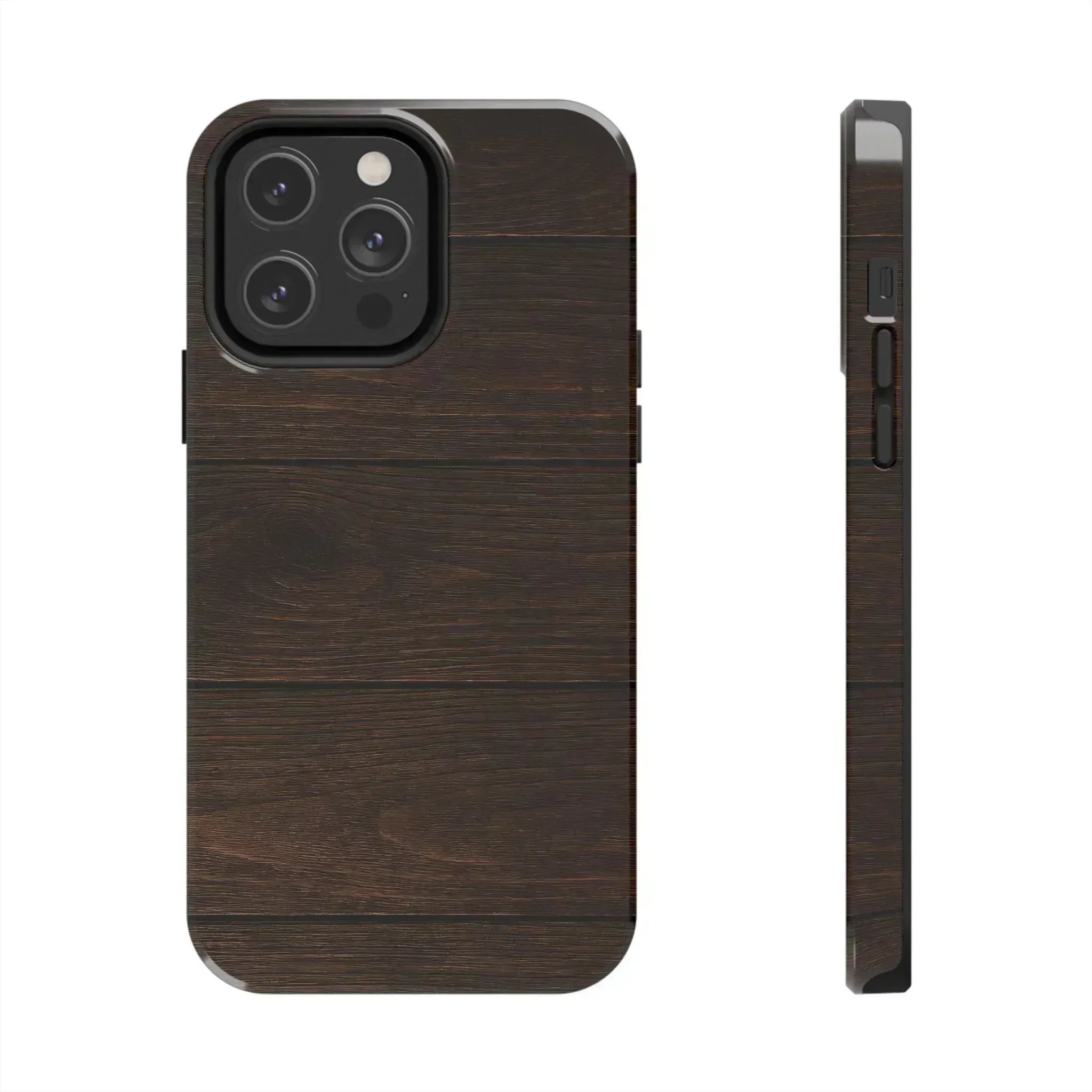 Dark Wood Grain Phone Case for iPhone and Galaxy - KARARMDESIGN