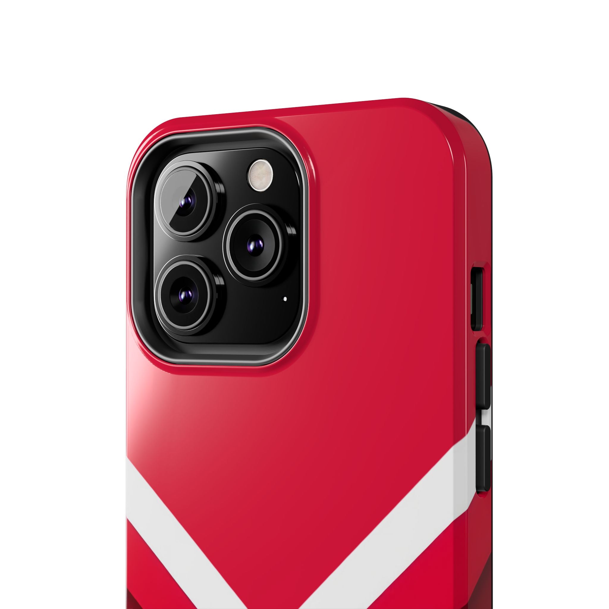 Red Chevron Armor Phone Case for iPhone 11–16 & Galaxy S21–S24