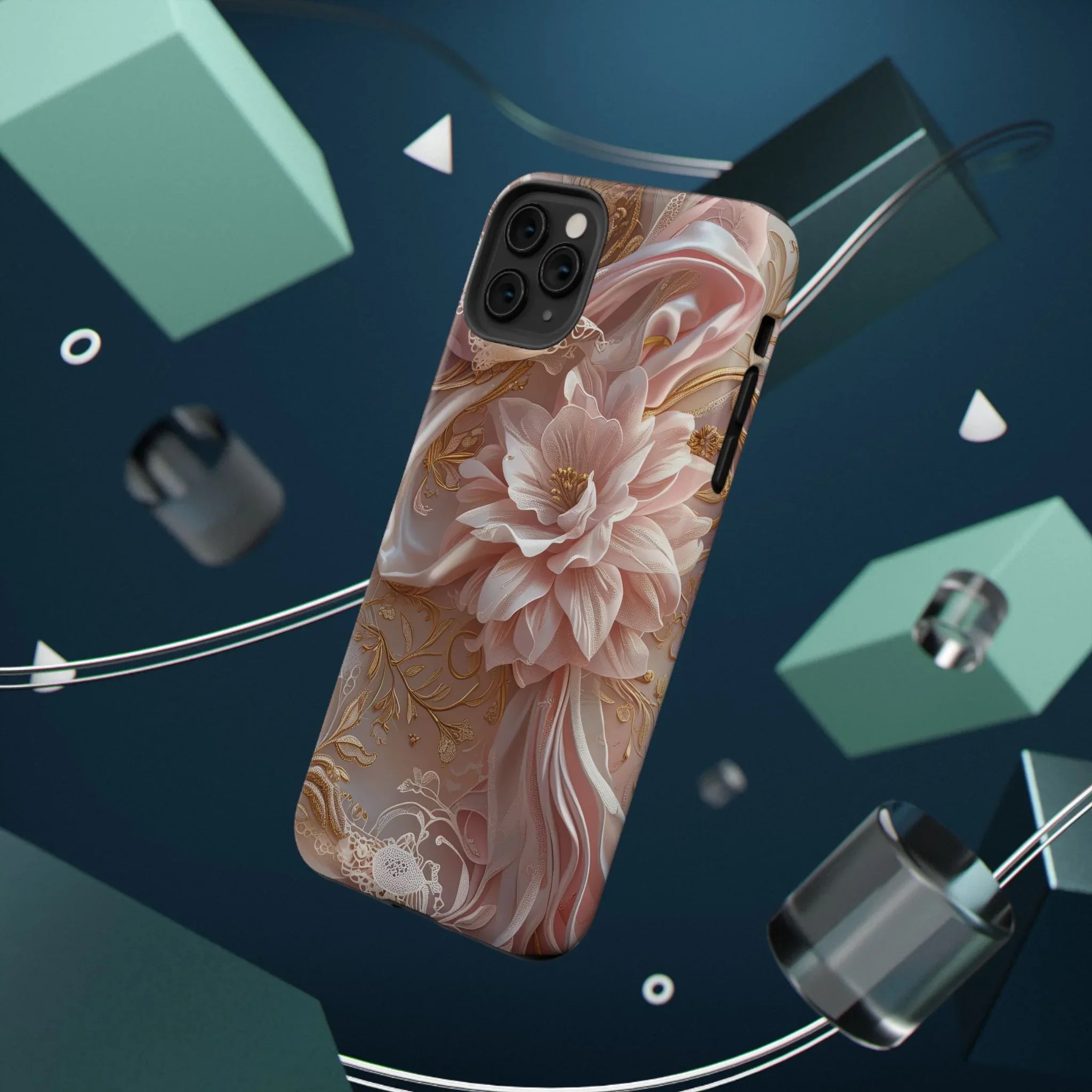 Elegant Floral Phone Case for iPhone 11-17 and Samsung Galaxy S21-S22 - KARARMDESIGN