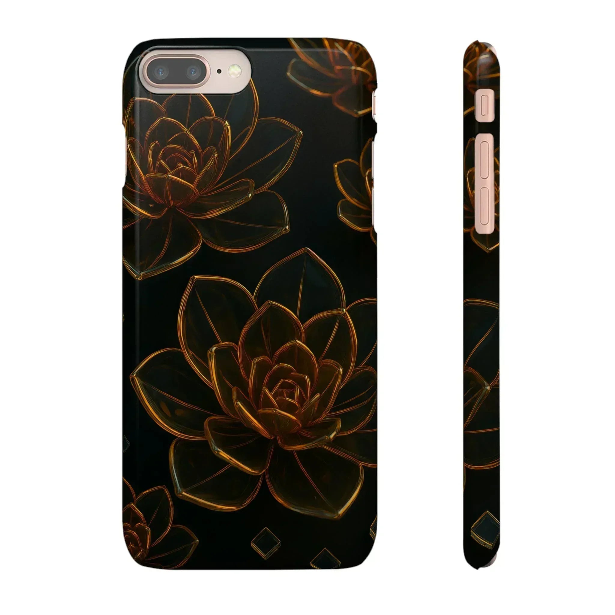 Glass Flower Phone Case for iPhone 8-16 and Galaxy S20-S24 - KARARMDESIGN