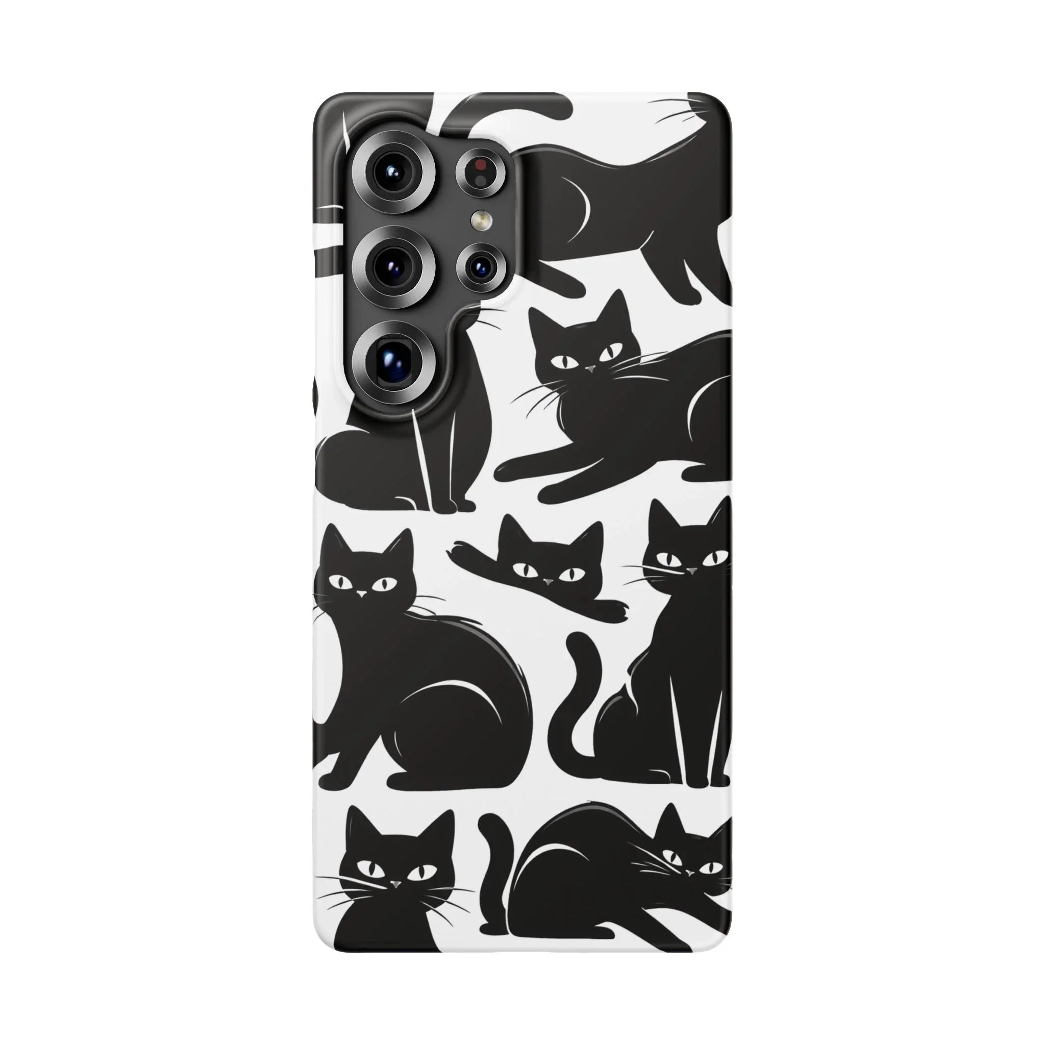 Black Cats Phone Case for iPhone 11-17 and Galaxy S20-S25 - KARARMDESIGN