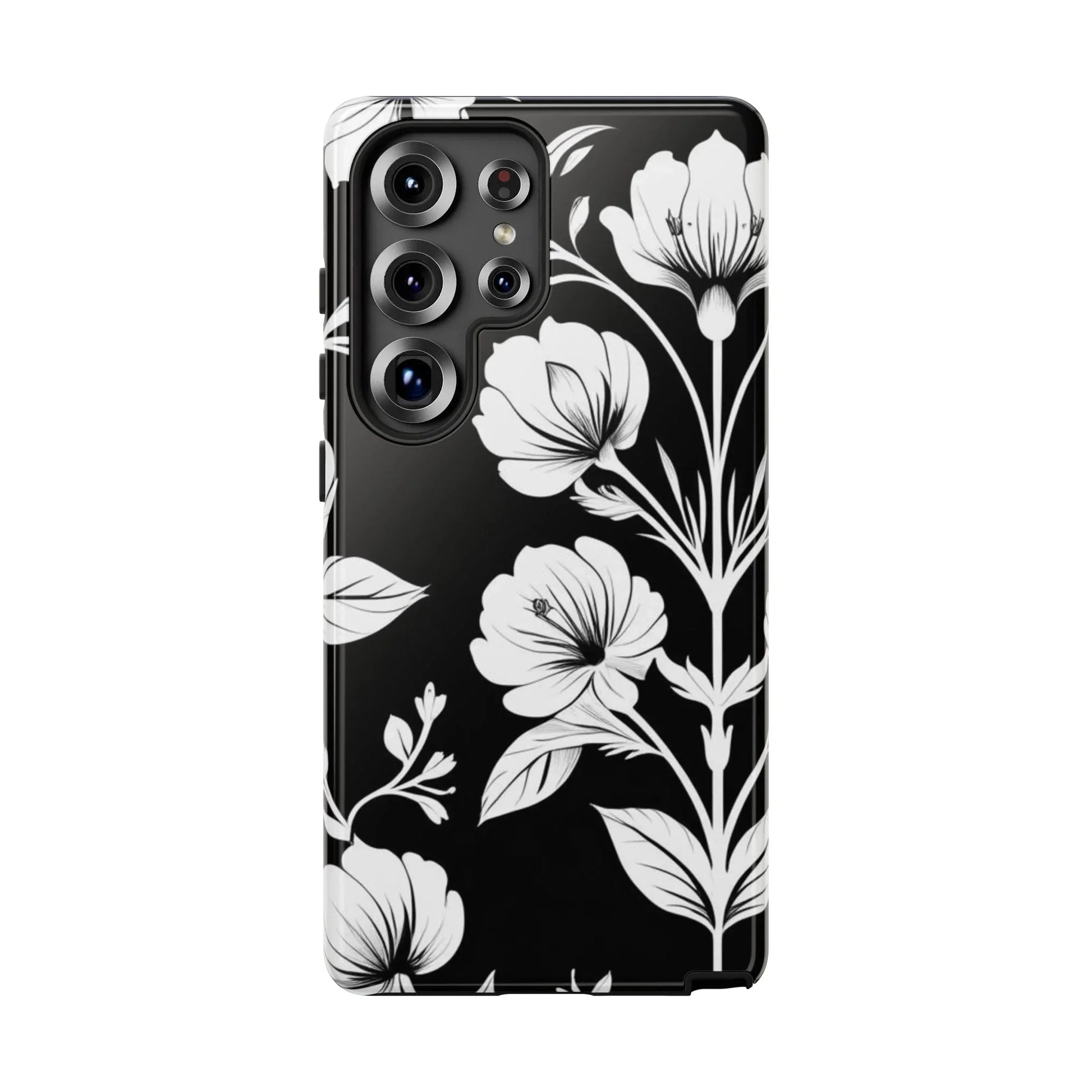 Elegant Floral Phone Case for Galaxy S20-S25 - KARARMDESIGN