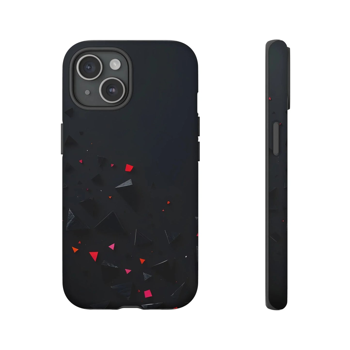 Black and Red Neon Phone Case for iPhone 8-16 and Pixel up to 9 Models - KarArmDesign