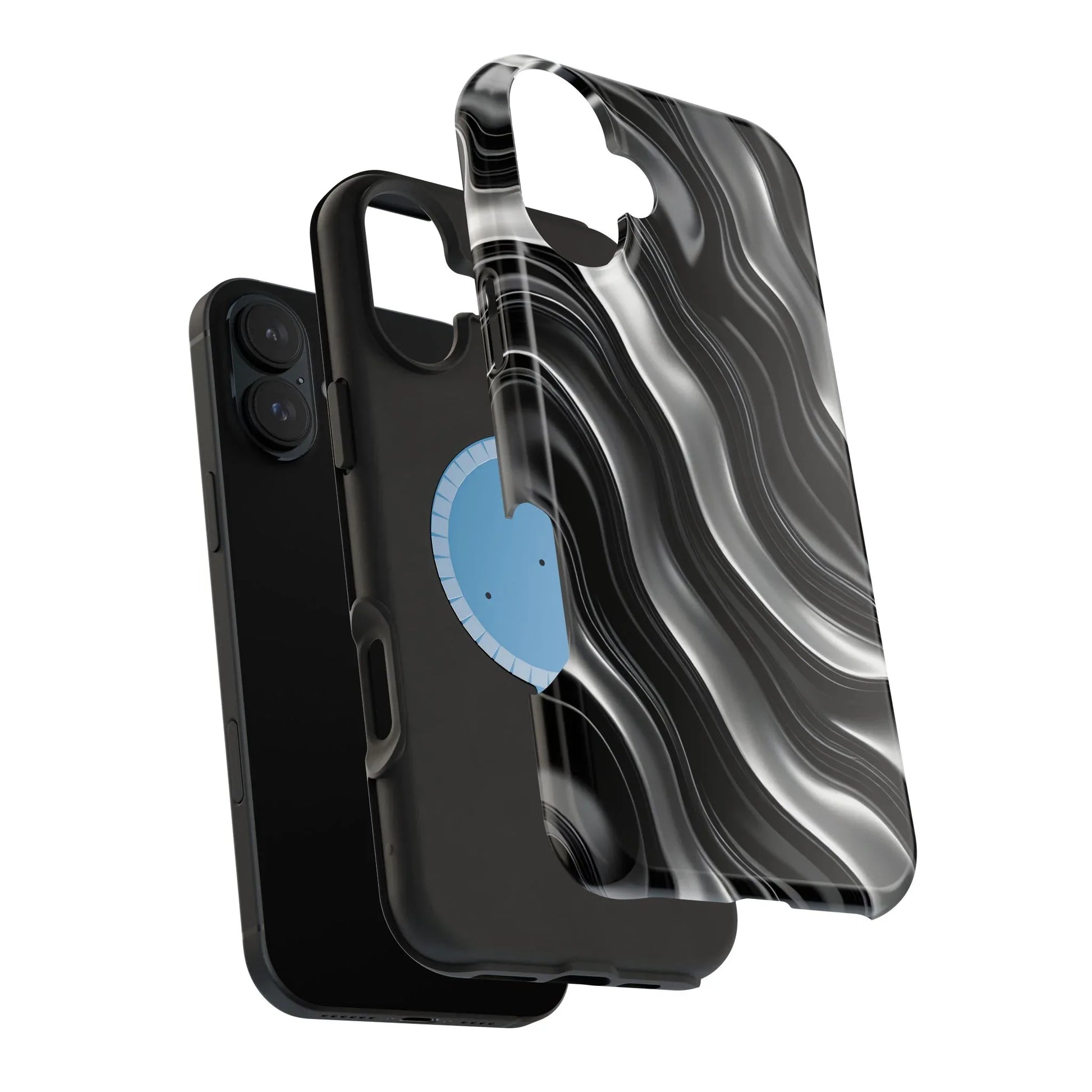 Wavy Illusion Marble Phone Case for iPhone 13-17 - KARARMDESIGN