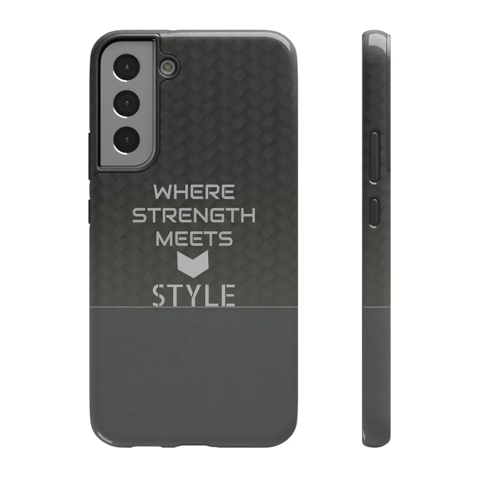Gray Carbon Phone Case for iPhone 12-16 and Galaxy S21-S22 - KARARMDESIGN