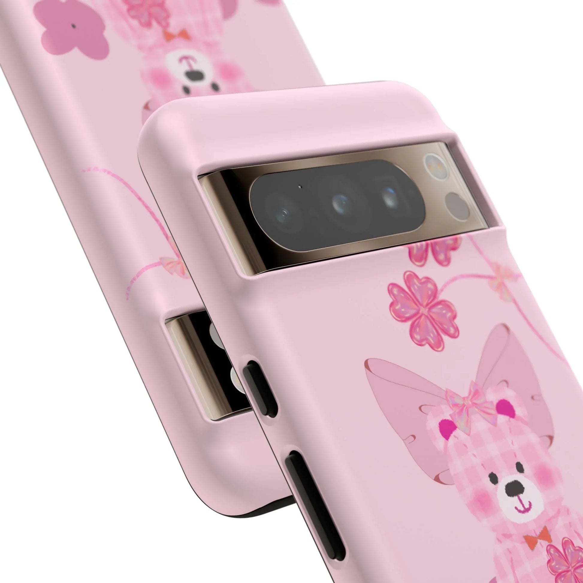 Pink Teddy Bear Phone Cases for iPhone, Pixel and Galaxy - KARARMDESIGN
