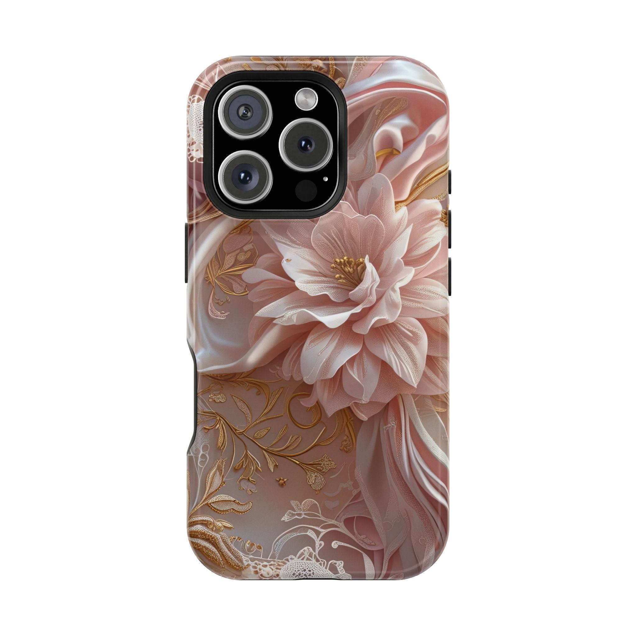 Elegant Floral Phone Case for iPhone 11–17, 16e & Galaxy S22–S26