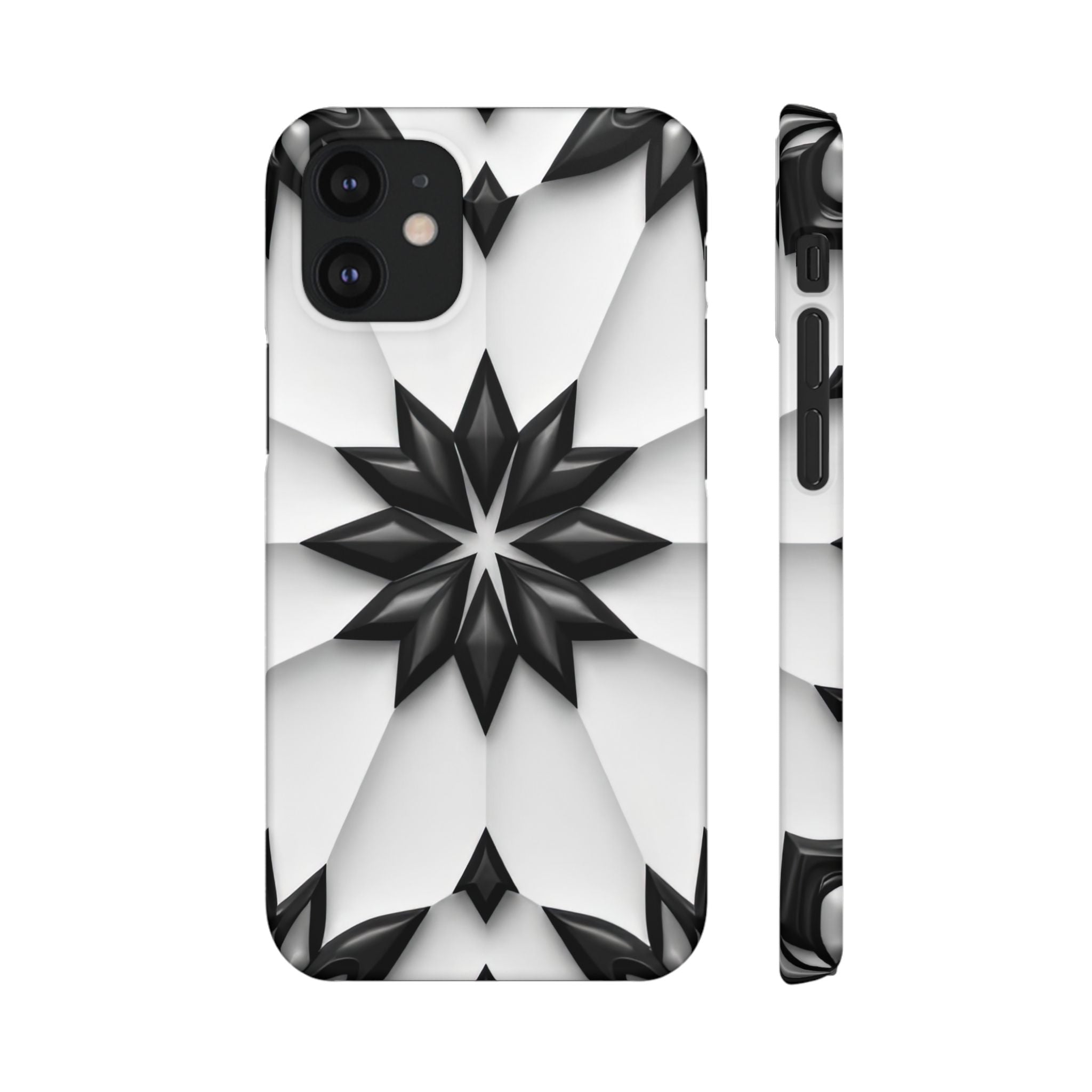 Black & White Geometric Snap Case for iPhone & Samsung Galaxy