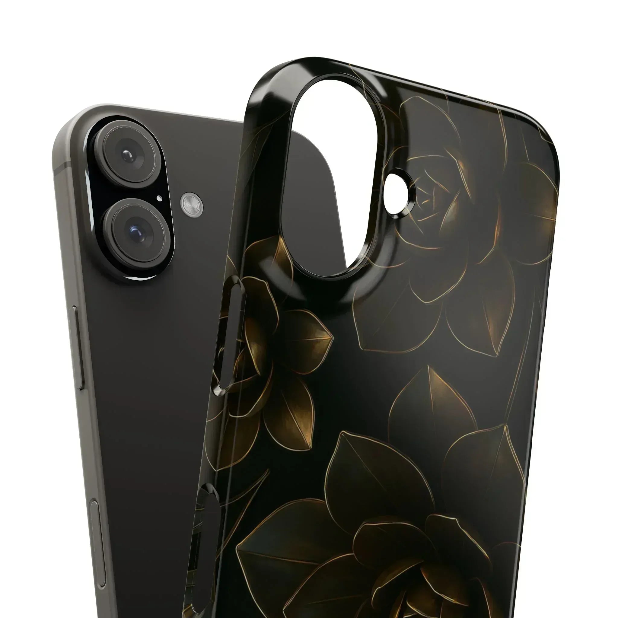 Metal Flower Phone Case for iPhone 8-16 and Galaxy S20-S24 - KARARMDESIGN