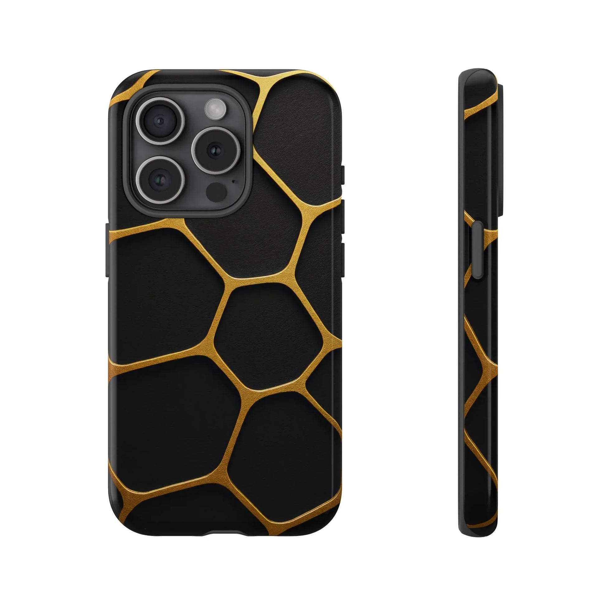 Golden Cellscape Phone Case for iPhone 8-17 and Galaxy S20-S25 - KARARMDESIGN