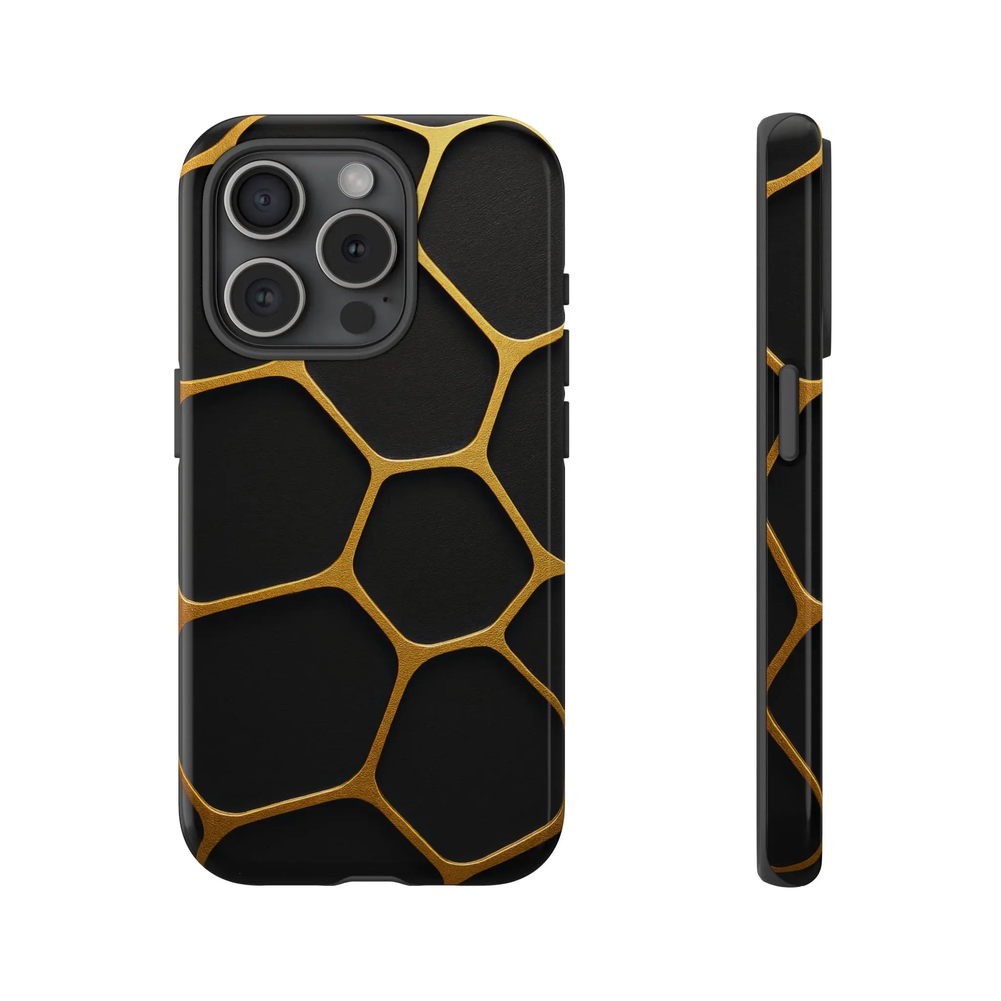 Golden Cellscape Phone Case for iPhone 8-17 and Galaxy S20-S25 - KARARMDESIGN