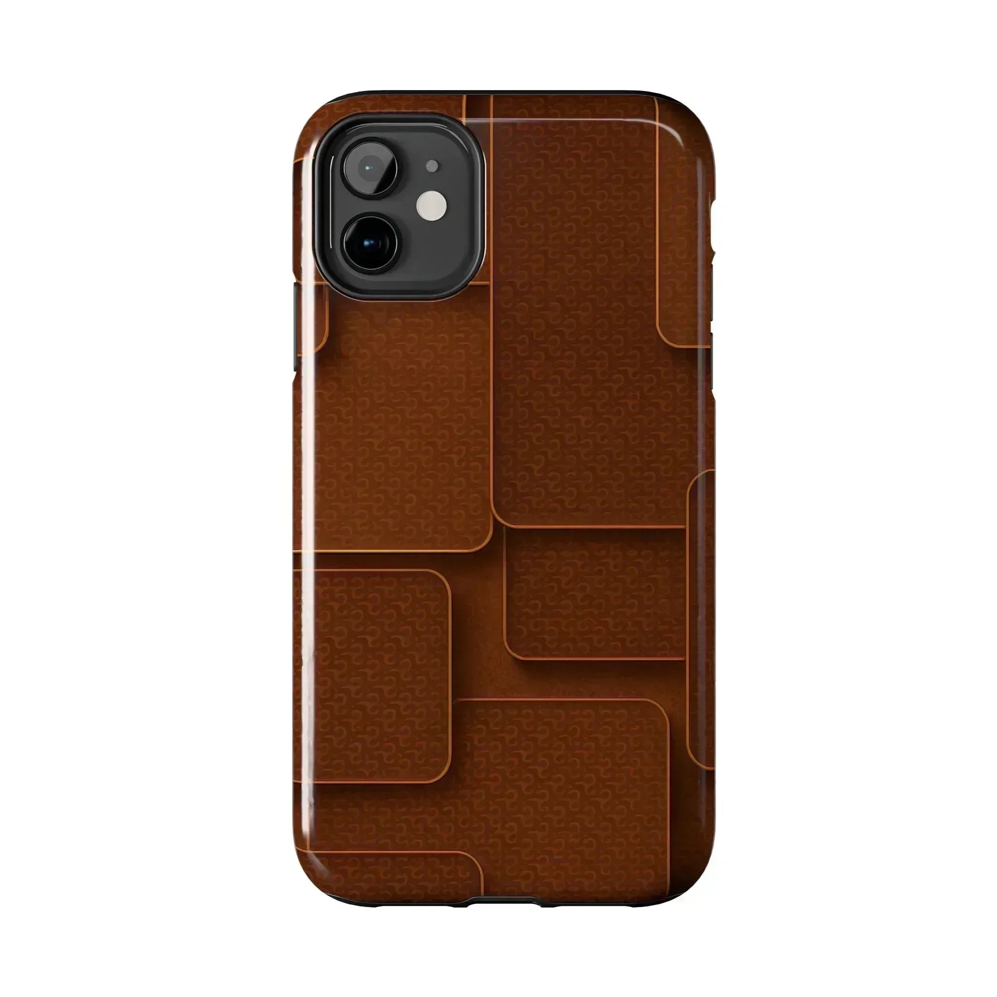 Textured Brown Phone Case for iPhone 7-16 and Samsung Galaxy S21-S24 - KARARMDESIGN