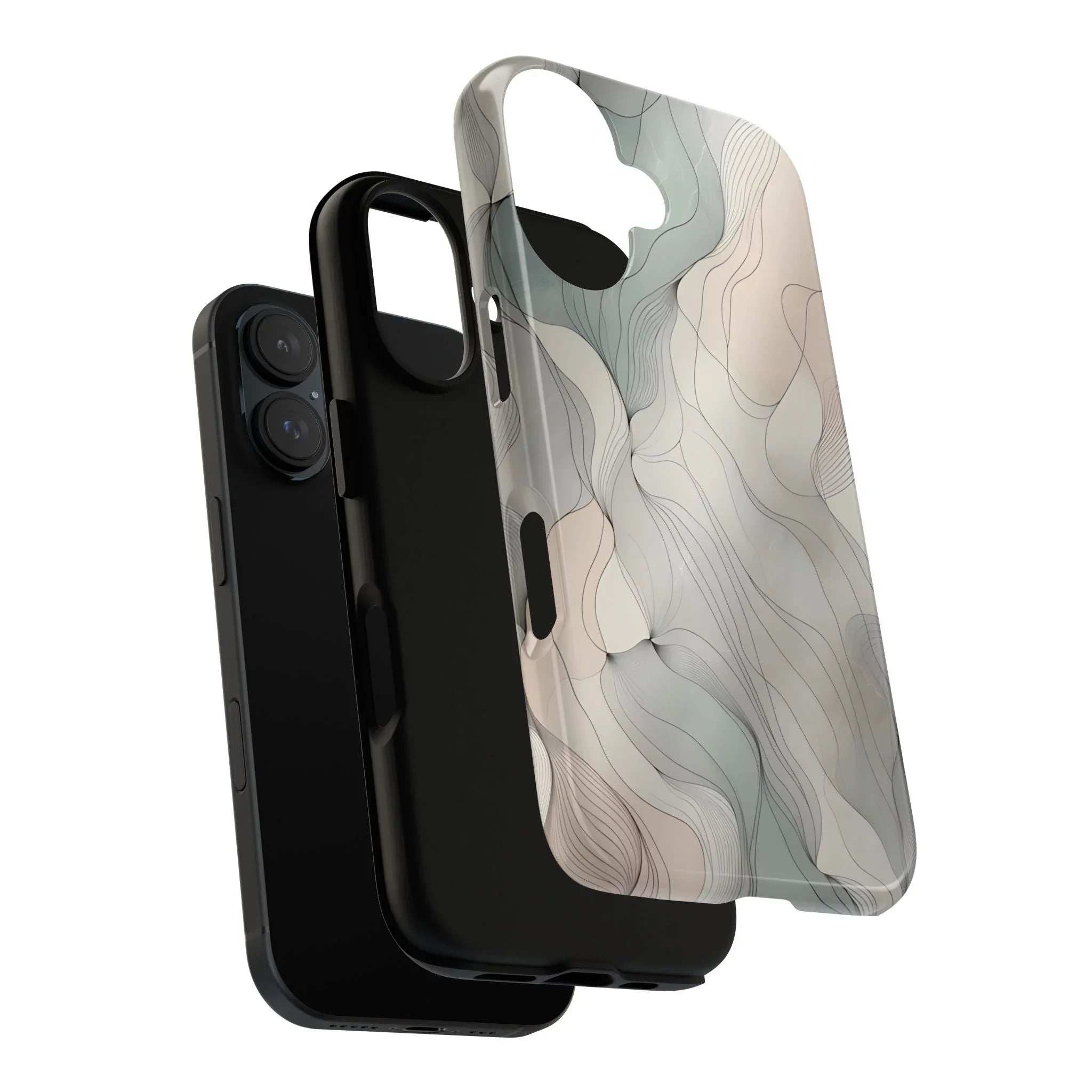 Pastel Wave Phone Case – Minimalist Design for iPhone & Pixel - KARARMDESIGN