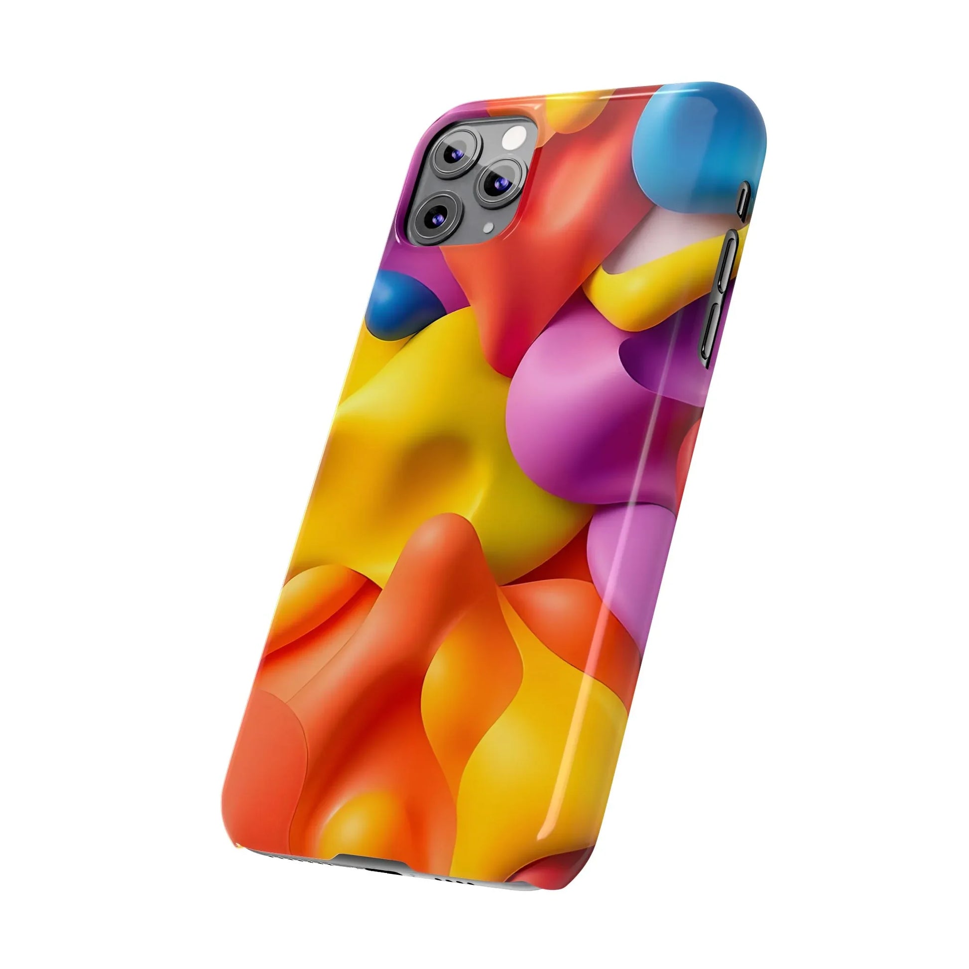 Vibrant Abstract Color Phone Case for iPhone 11-16 - KARARMDESIGN