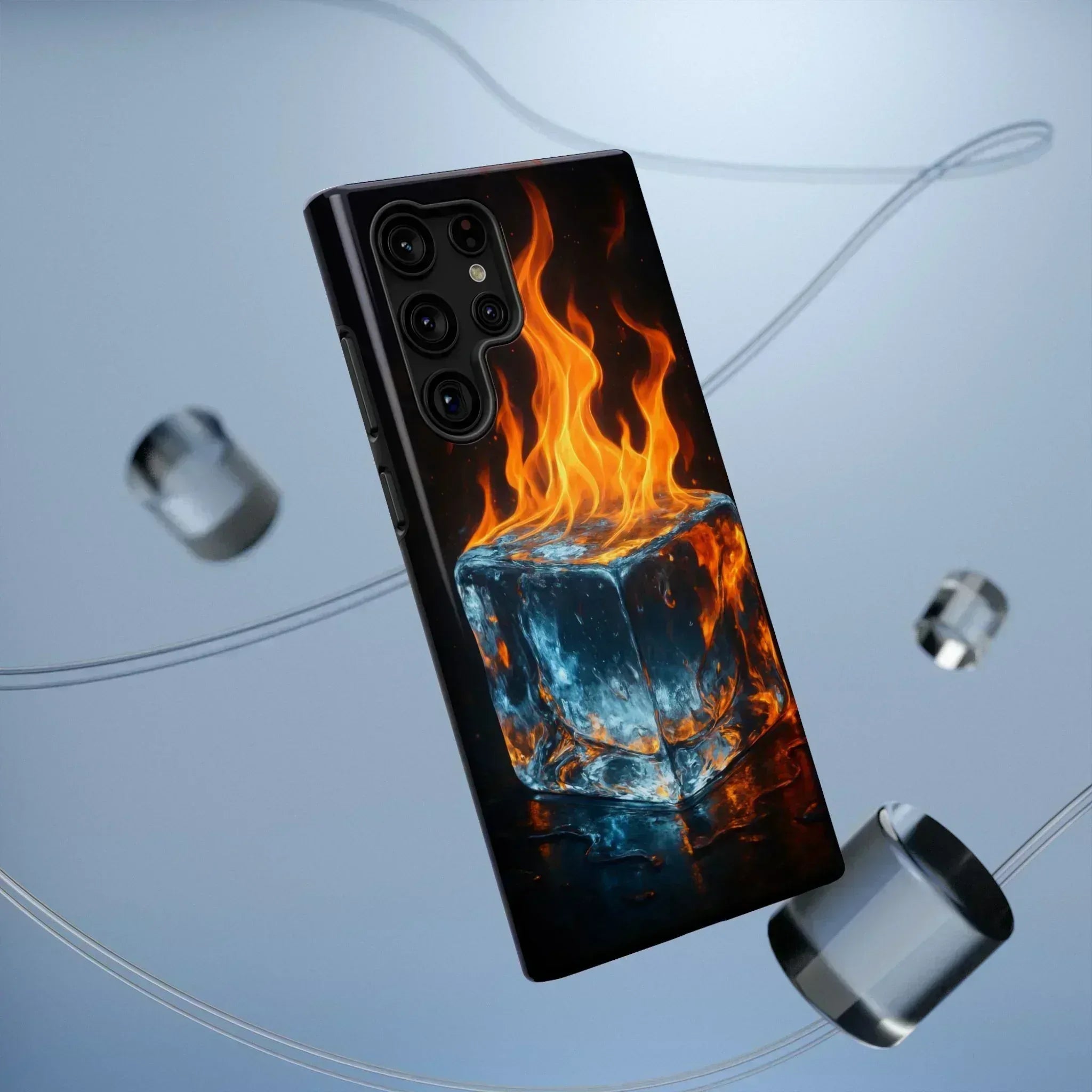 Flame Ice Phone Case for iPhone 12-16 and Galaxy S21-S22 - KARARMDESIGN