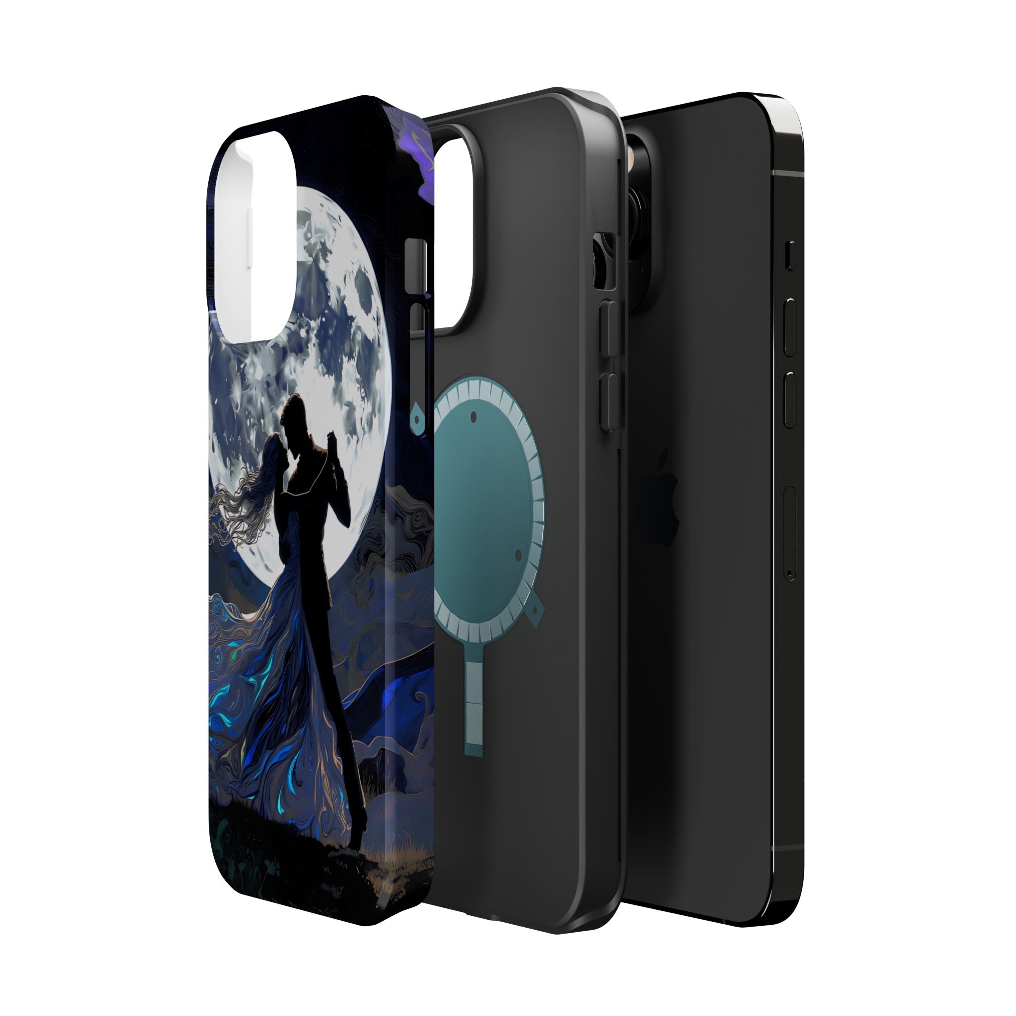 Romantic Moonlight Dance Magnetic Phone Case – iPhone 15–17 & Samsung Galaxy S26